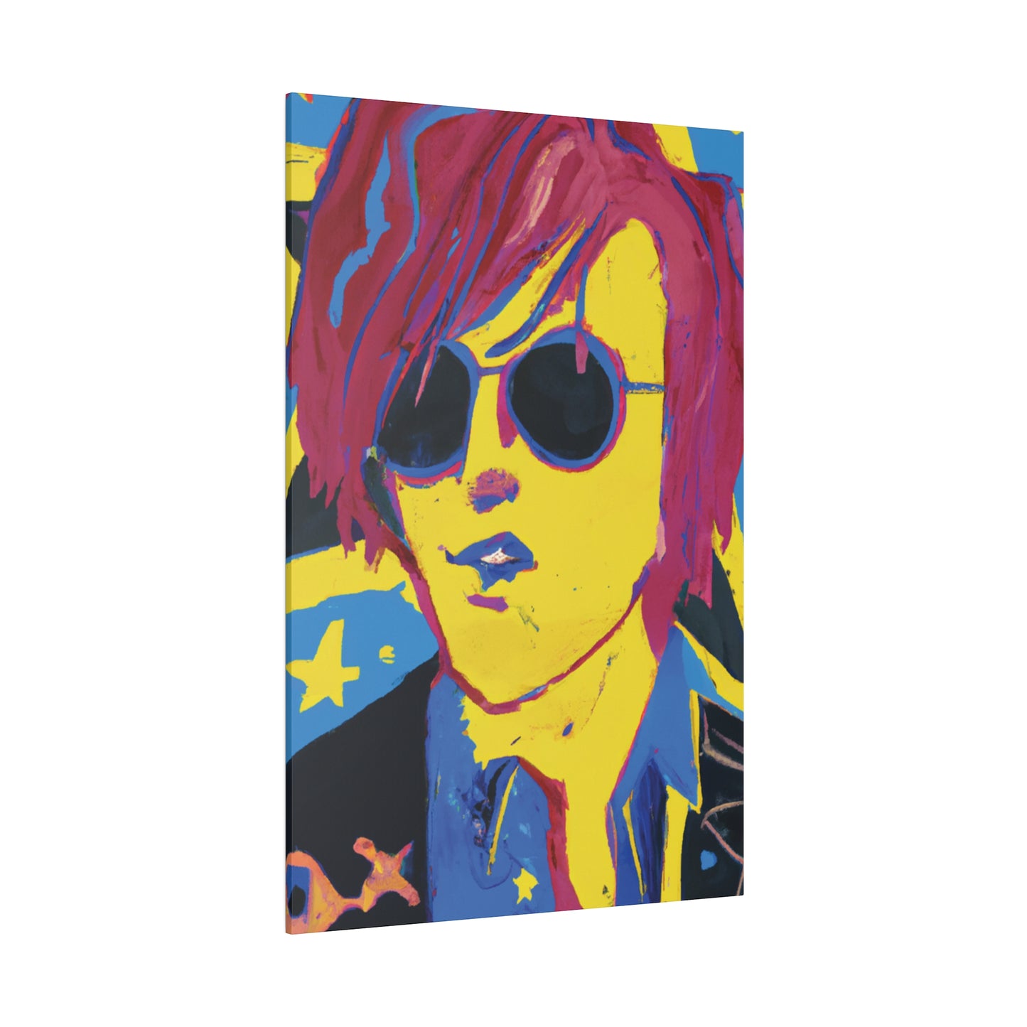 4543H - Rockstar Painting Print | Face | Abstract | Poster | Home Decor | Wall Art | Music Art | Canvas