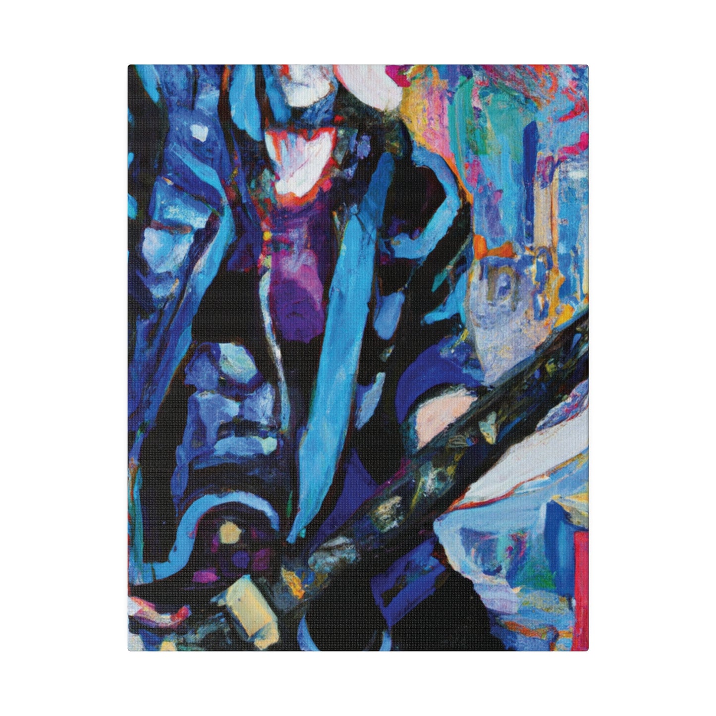 7204K - Rockstar Oil Painting Style Print | Poster | Home Decor | Wall Art | Music Art | Canvas