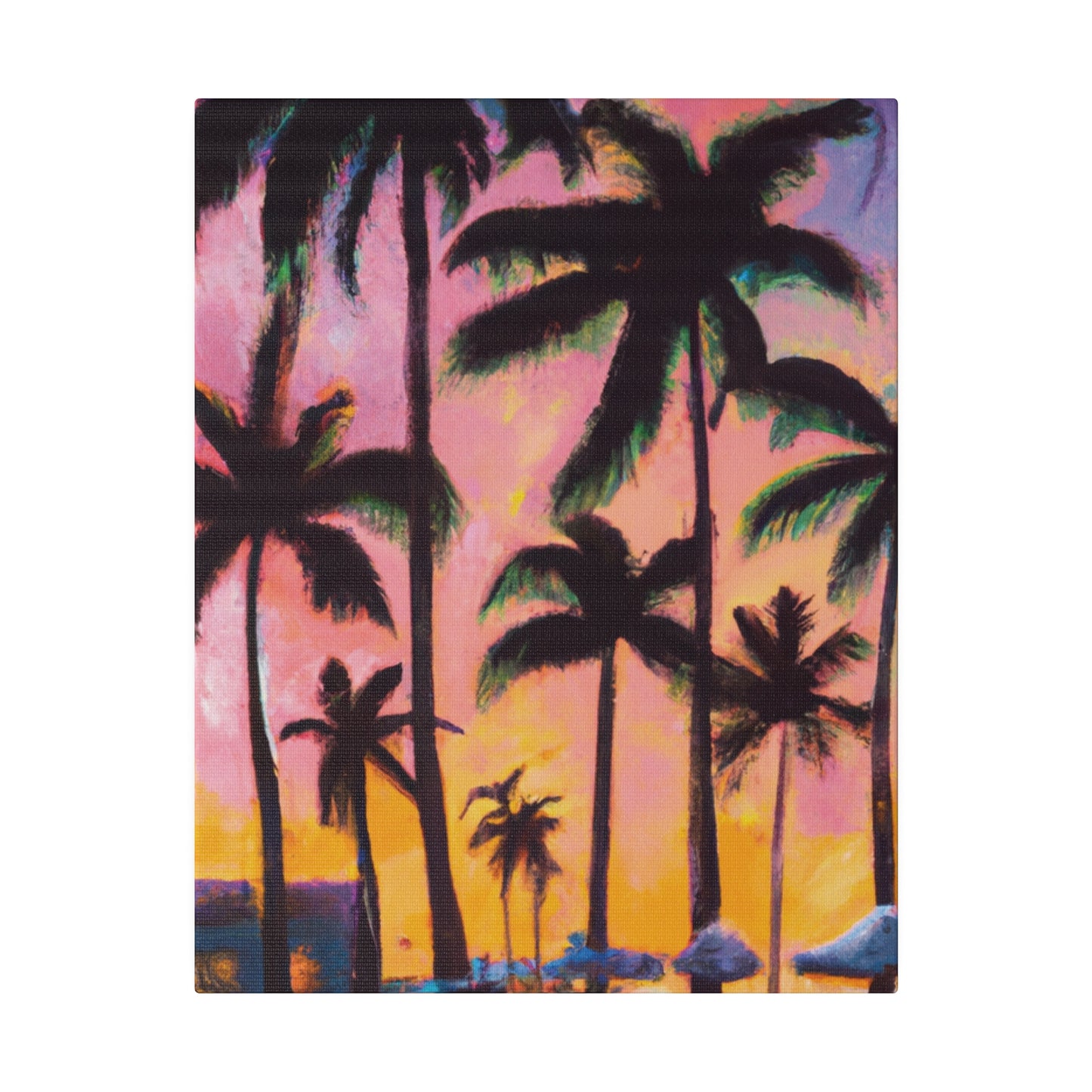 7524X - Miami Beach Sunset Painting Print | Miami | Beach | Sunset | Poster | Home Decor | Wall Art | Canvas