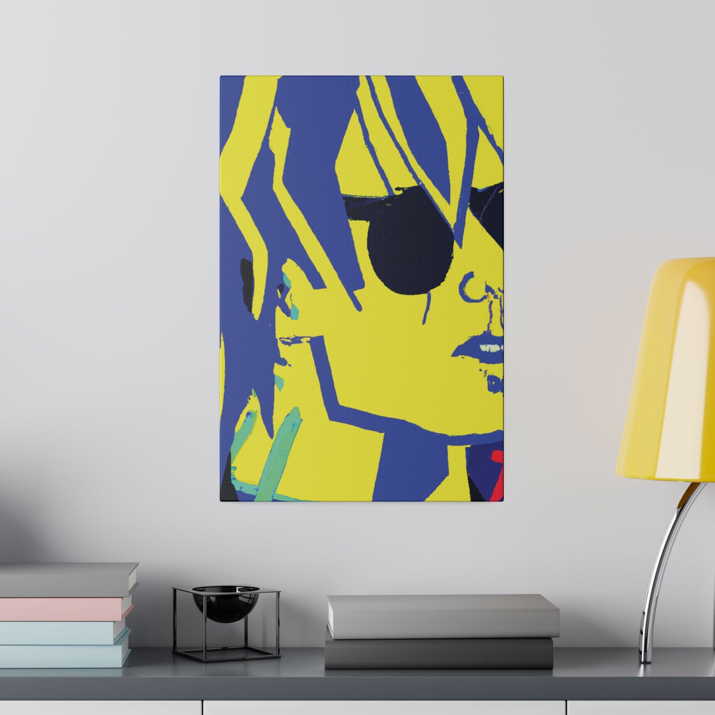 5225U - Rockstar Painting Print | Face | Abstract | Poster | Home Decor | Wall Art | Music Art | Canvas