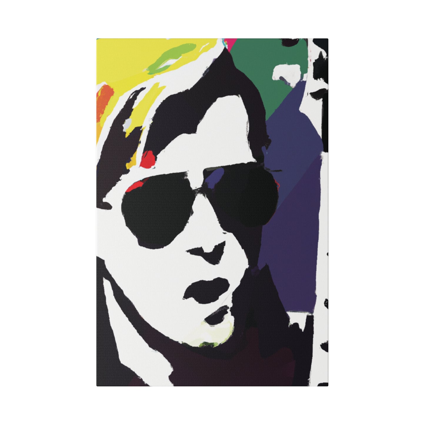 3723C - Rockstar Painting Print | Face | Abstract | Poster | Home Decor | Wall Art | Music Art | Canvas