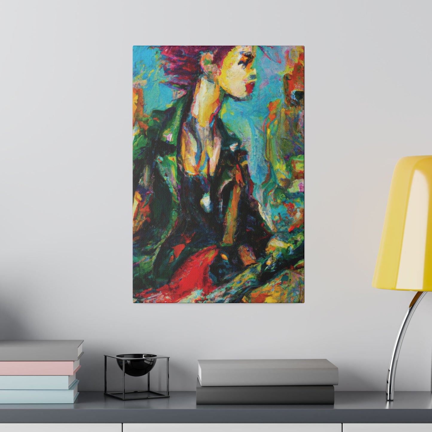 7063X - Rockstar Oil Painting Style Print | Poster | Home Decor | Wall Art | Music Art | Canvas