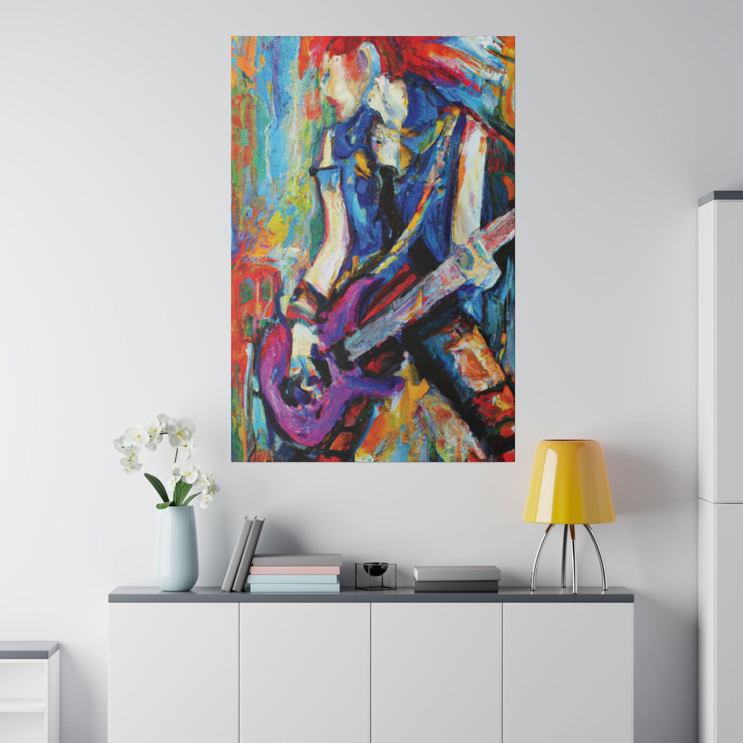 3886Z - Rockstar Oil Painting Style Print | Poster | Home Decor | Wall Art | Music Art | Canvas