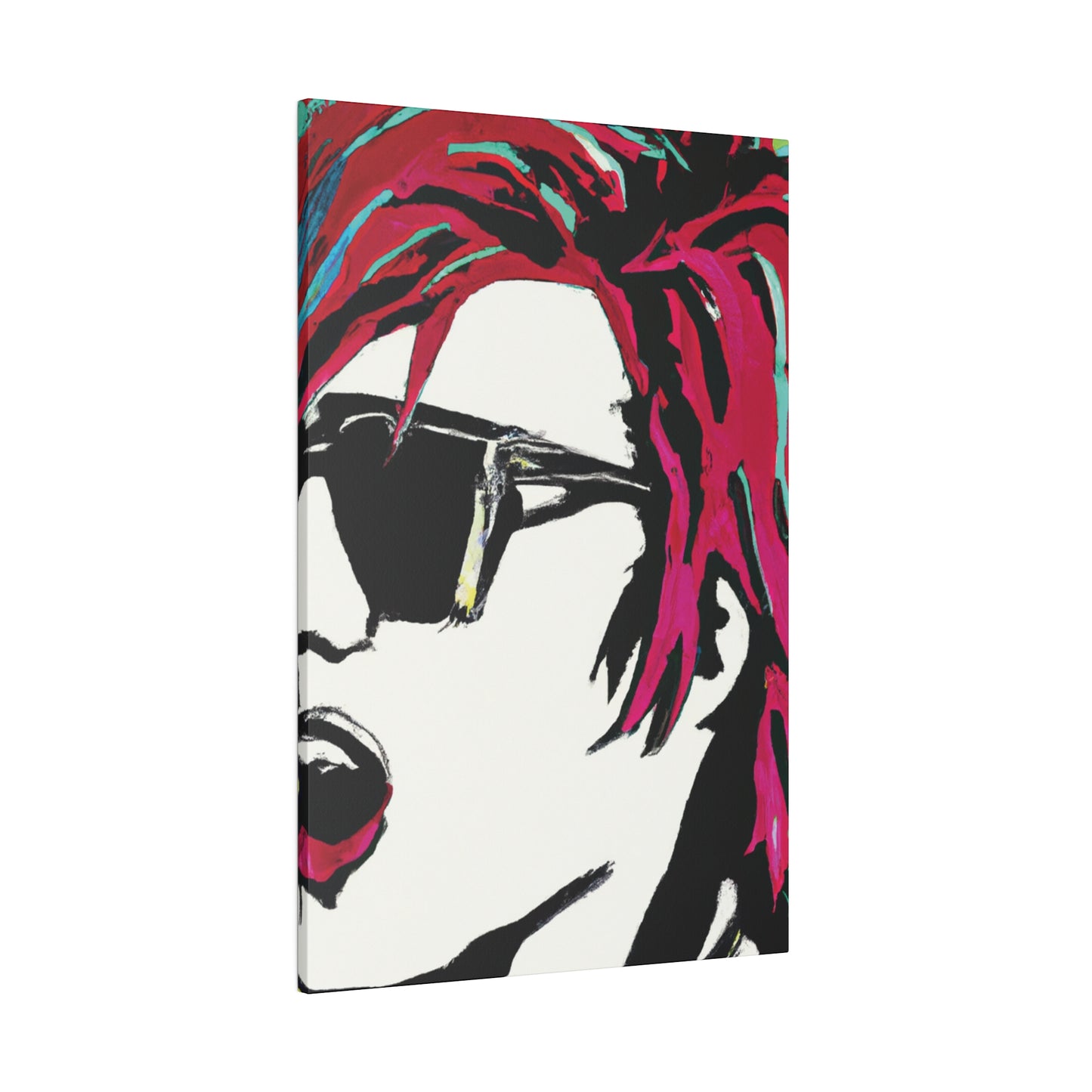 7835B - Rockstar Painting Print | Face | Abstract | Poster | Home Decor | Wall Art | Music Art | Canvas