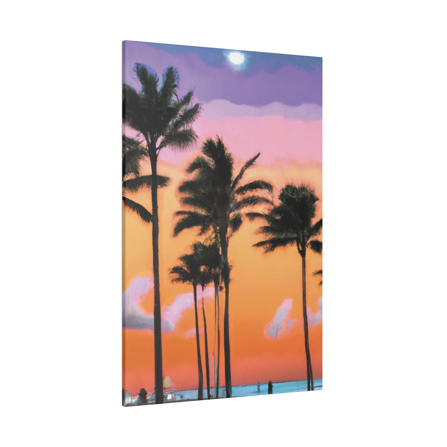 4126T - Miami Beach Sunset Painting Print | Miami | Beach | Sunset | Poster | Home Decor | Wall Art | Canvas