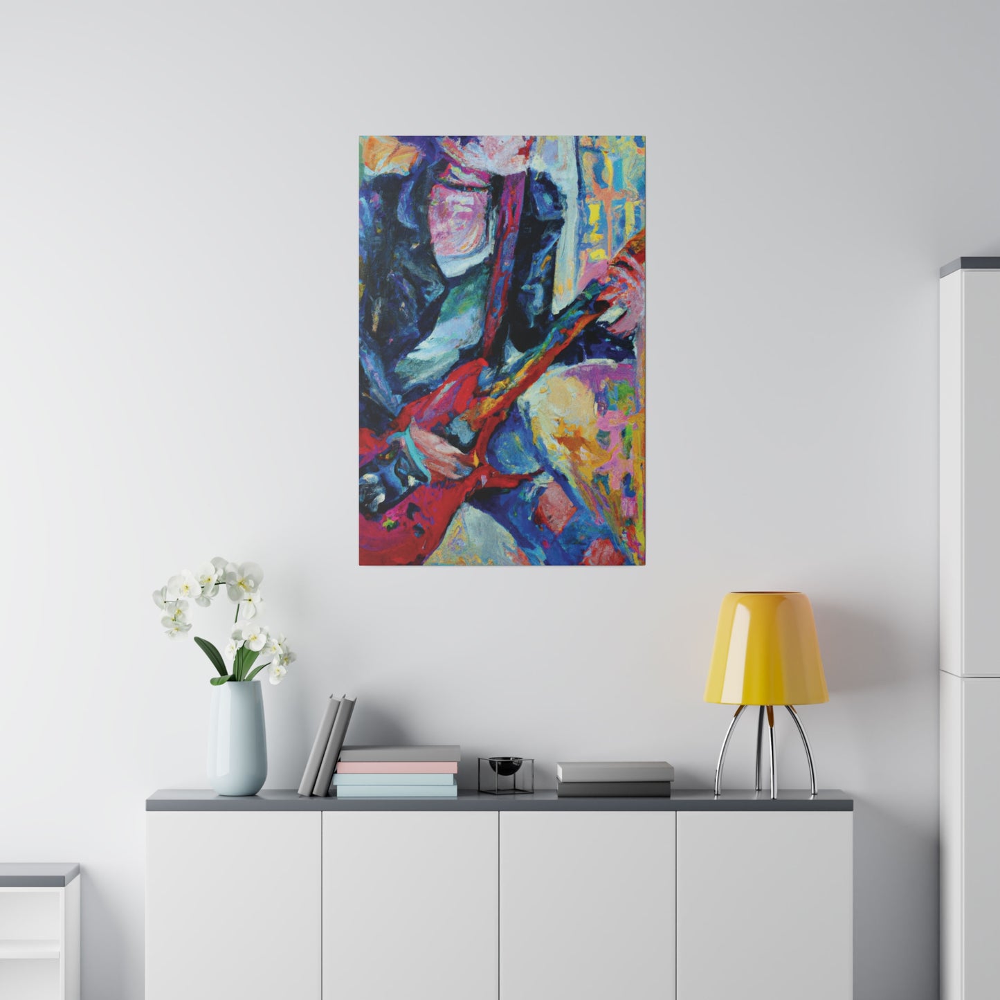 4512K - Rockstar Oil Painting Style Print | Poster | Home Decor | Wall Art | Music Art | Canvas