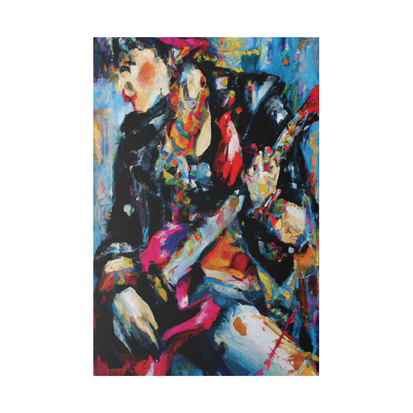 7248A - Rockstar Oil Painting Style Print | Poster | Home Decor | Wall Art | Music Art | Canvas