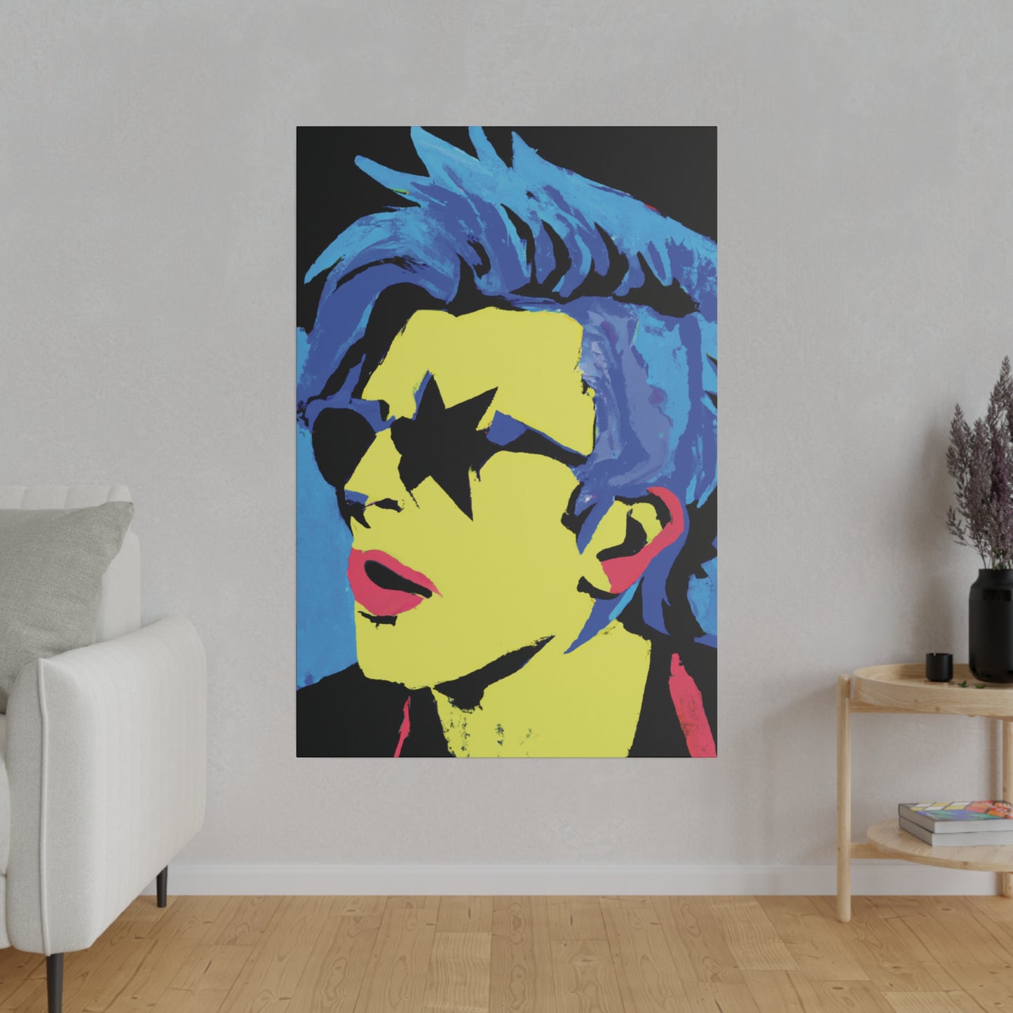 9361F - Rockstar Painting Print | Face | Abstract | Poster | Home Decor | Wall Art | Music Art | Canvas