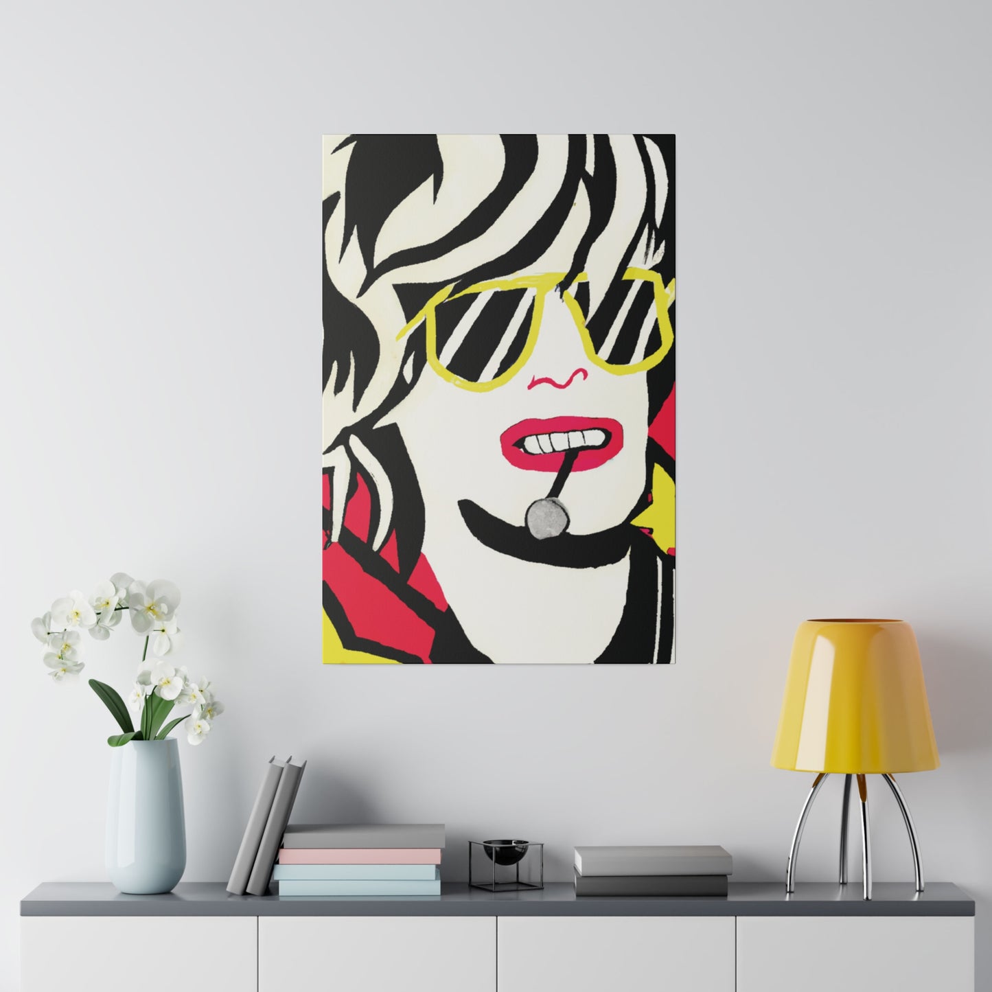 7456P - Rockstar Painting Print | Face | Abstract | Poster | Home Decor | Wall Art | Music Art | Canvas