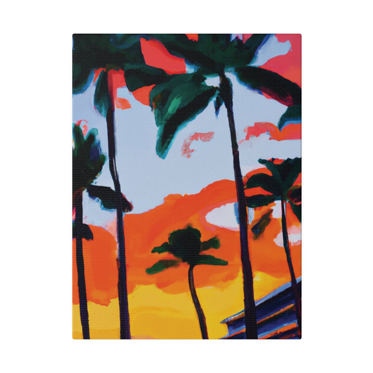 2741Q - Miami Beach Sunset Painting Print | Miami | Beach | Sunset | Poster | Home Decor | Wall Art | Canvas