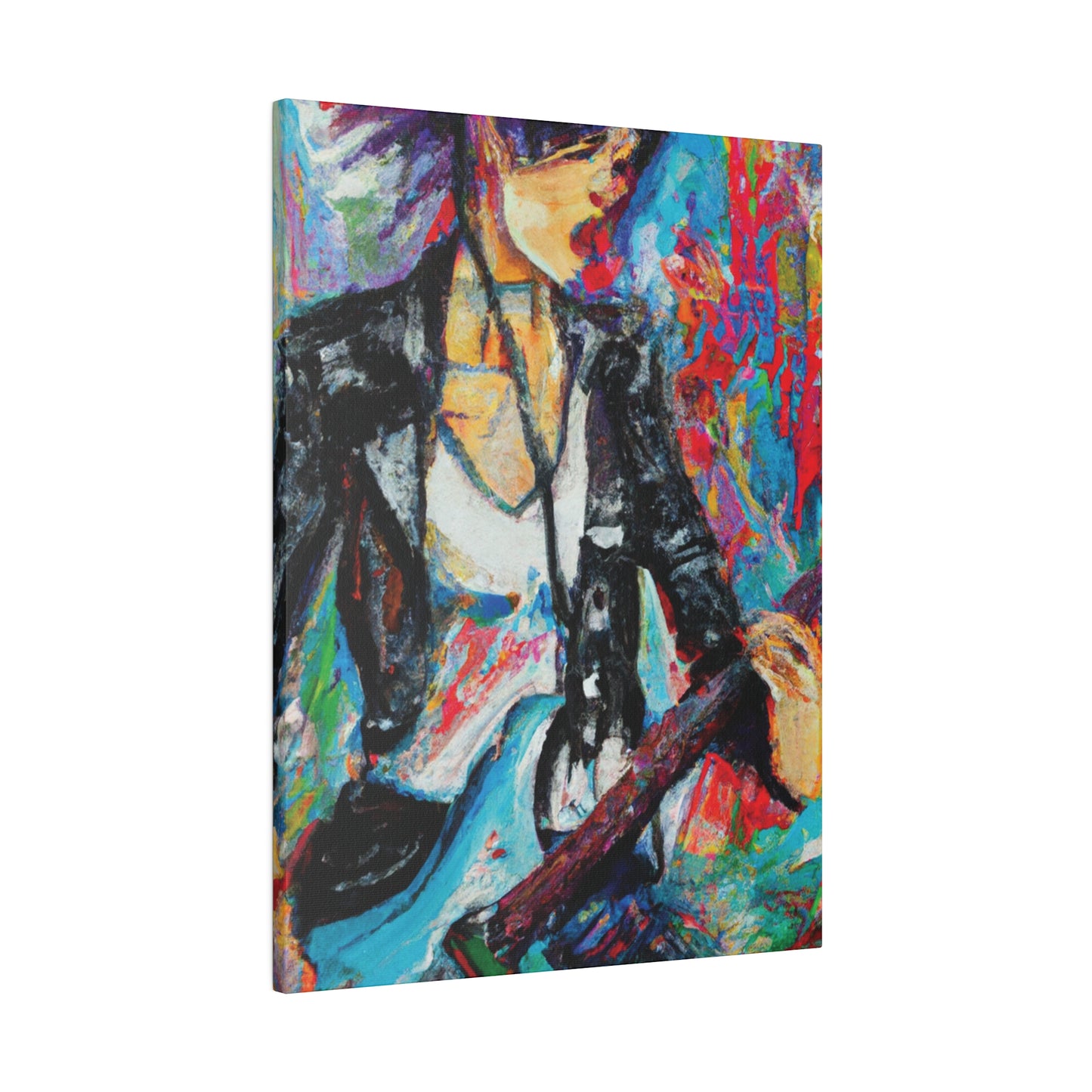 3492Z - Rockstar Oil Painting Style Print | Poster | Home Decor | Wall Art | Music Art | Canvas