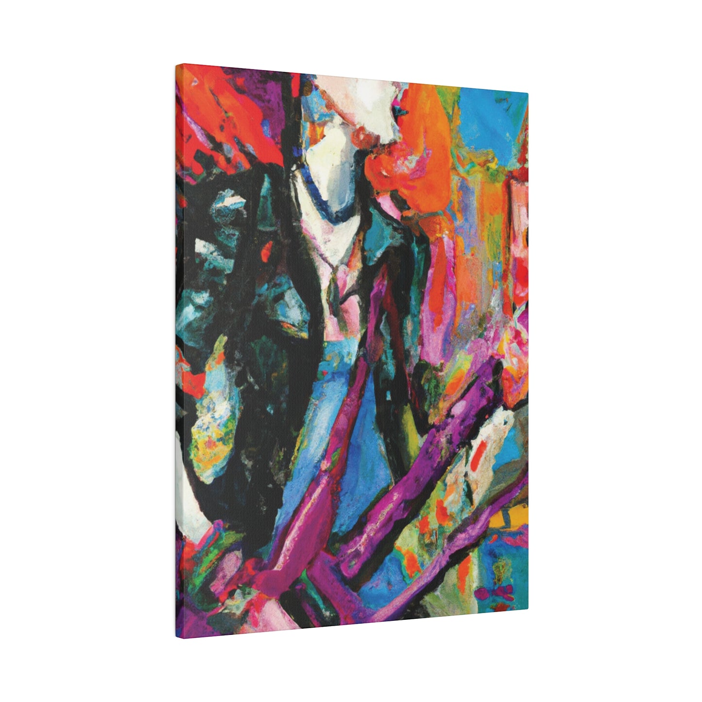 675Y - Rockstar Oil Painting Style Print | Poster | Home Decor | Wall Art | Music Art | Canvas