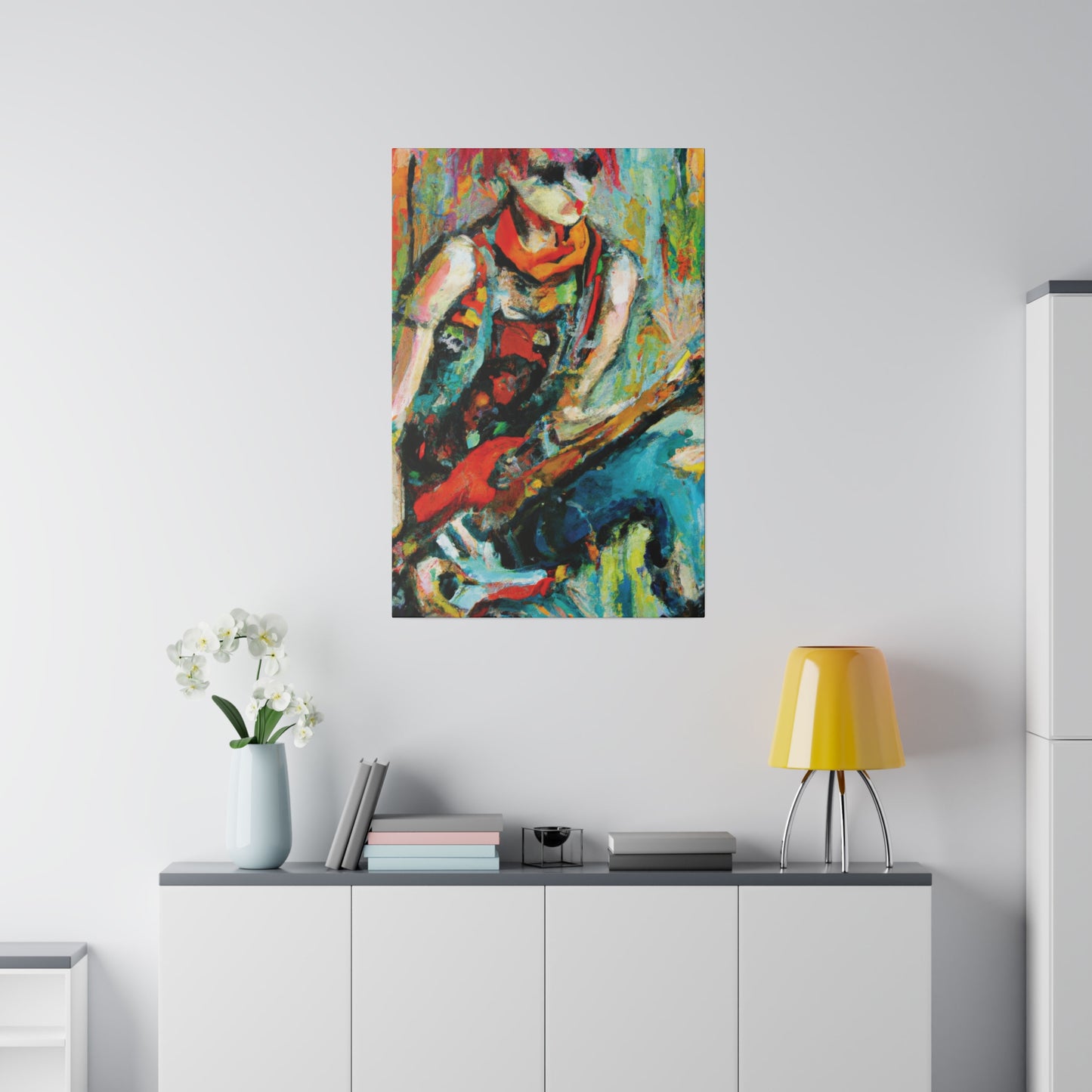 7494M - Rockstar Oil Painting Style Print | Poster | Home Decor | Wall Art | Music Art | Canvas