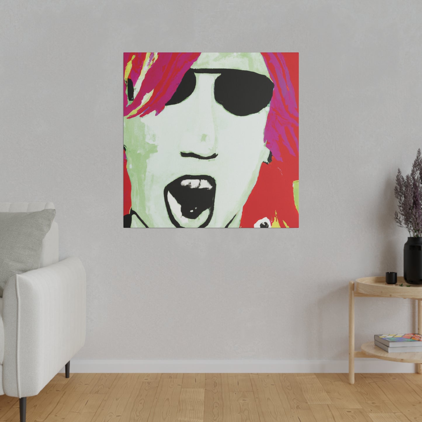 4662J - Rockstar Painting Print | Face | Abstract | Poster | Home Decor | Wall Art | Music Art | Canvas