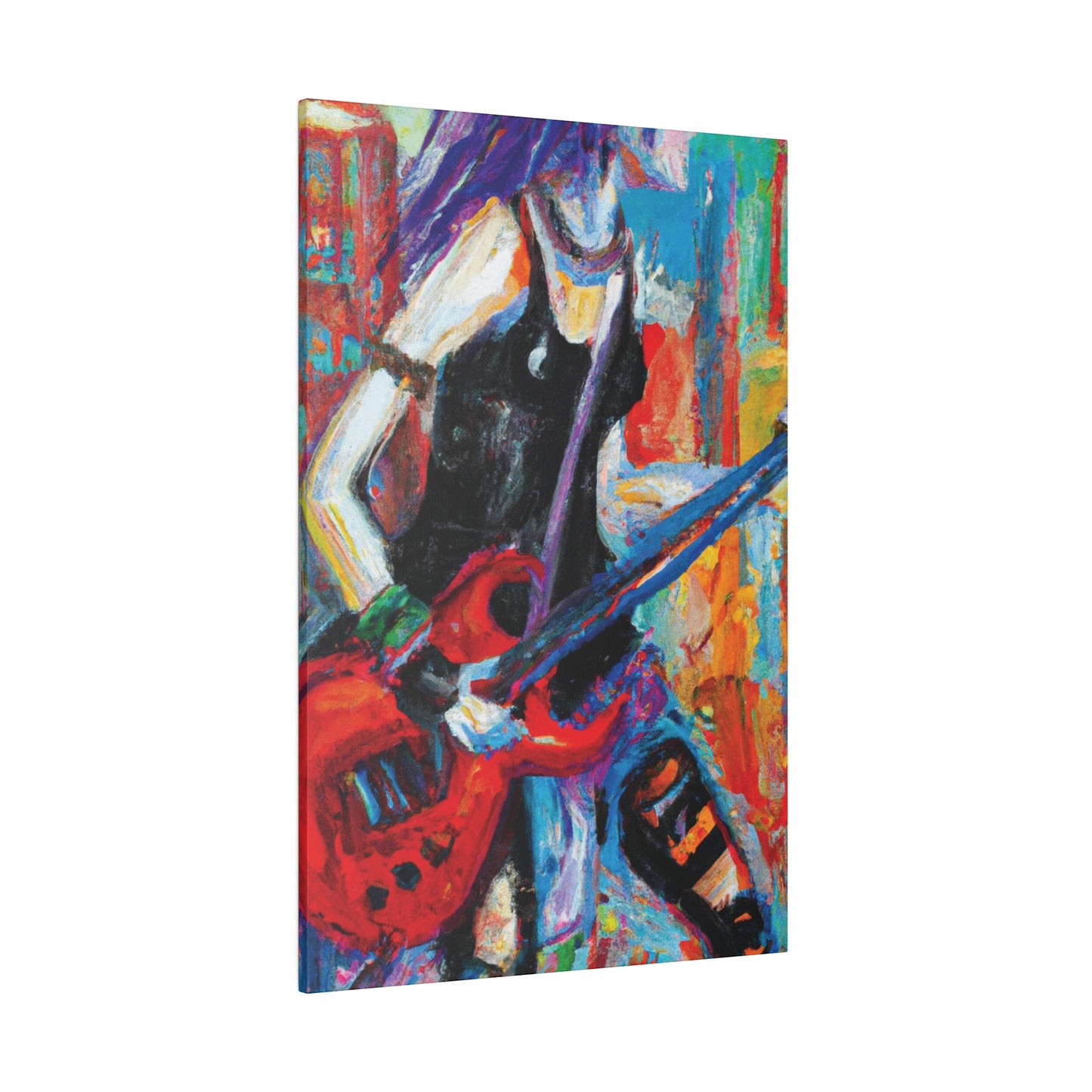 7384Q - Rockstar Oil Painting Style Print | Poster | Home Decor | Wall Art | Music Art | Canvas