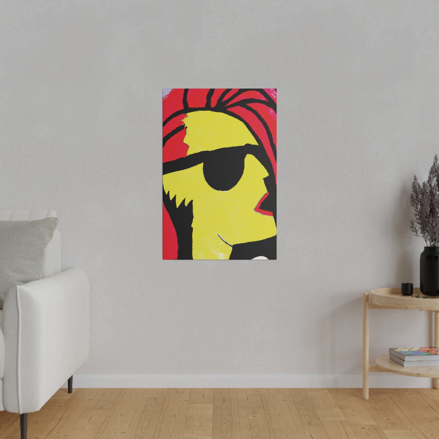 9456P - Rockstar Painting Print | Face | Abstract | Poster | Home Decor | Wall Art | Music Art | Canvas