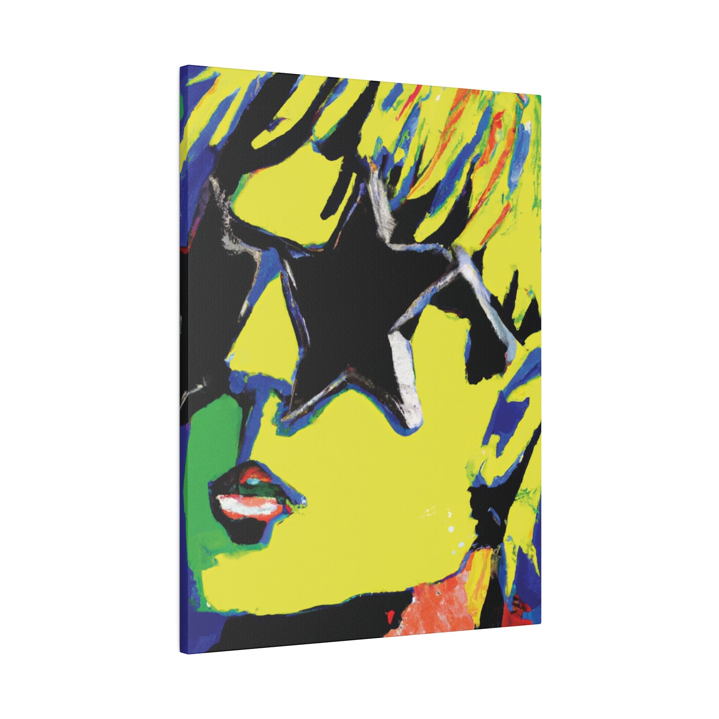 9785T - Rockstar Painting Print | Face | Abstract | Poster | Home Decor | Wall Art | Music Art | Canvas