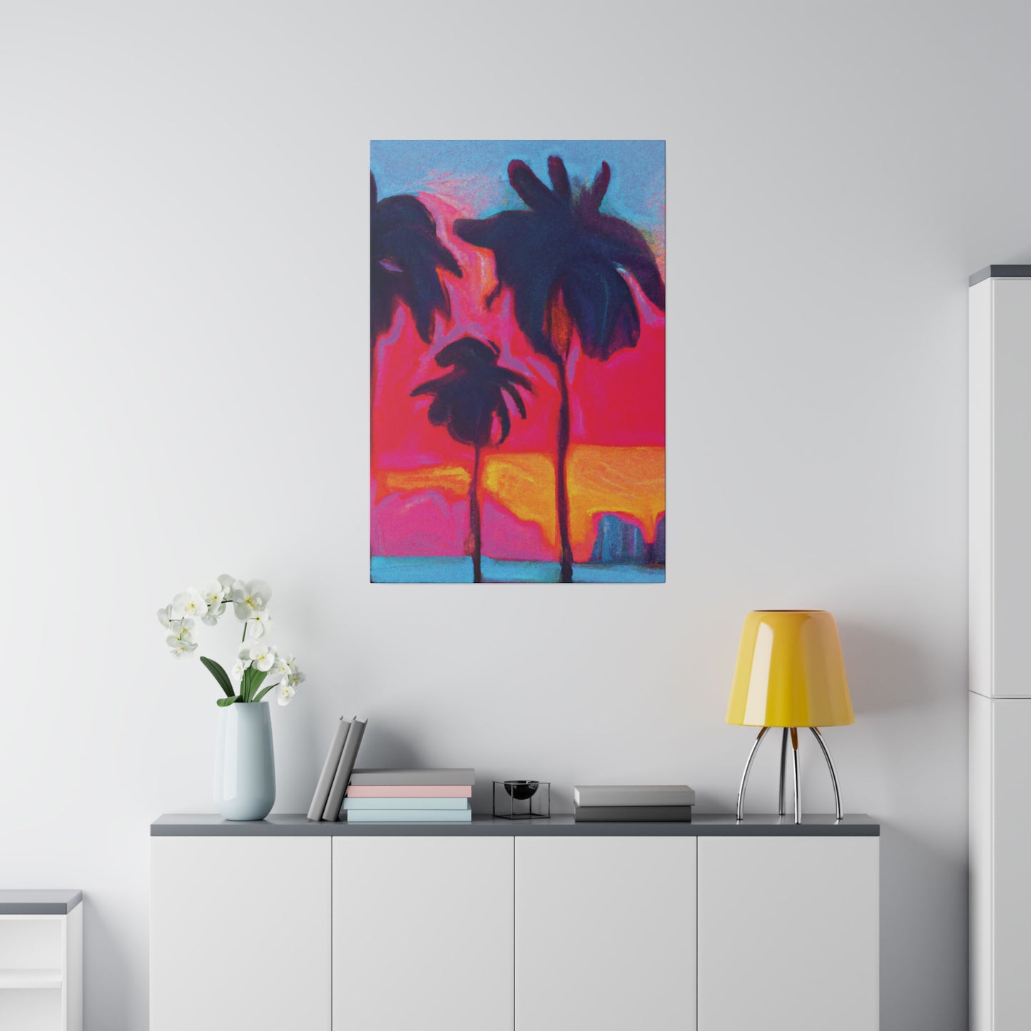 4879H - Miami Beach Sunset Painting Print | Miami | Beach | Sunset | Poster | Home Decor | Wall Art | Canvas