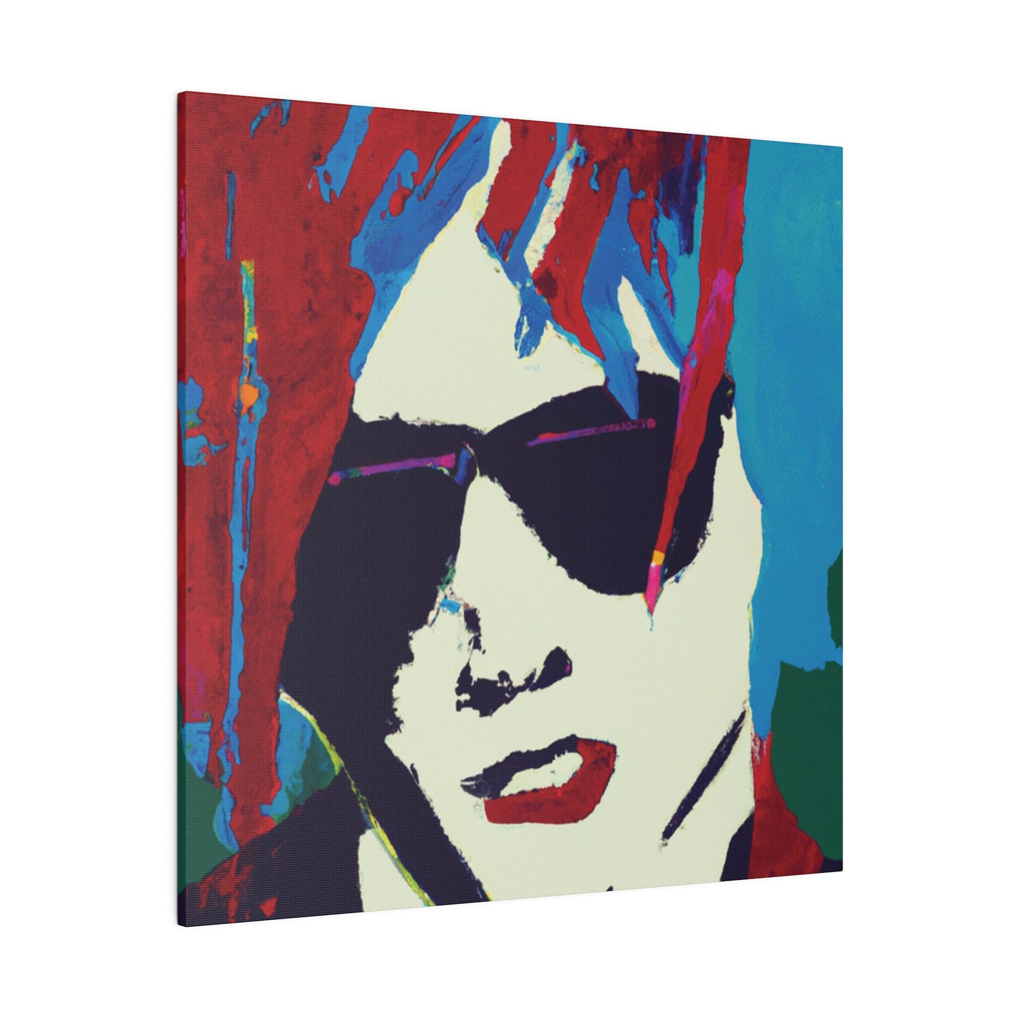 9347K - Rockstar Painting Print | Face | Abstract | Poster | Home Decor | Wall Art | Music Art | Canvas