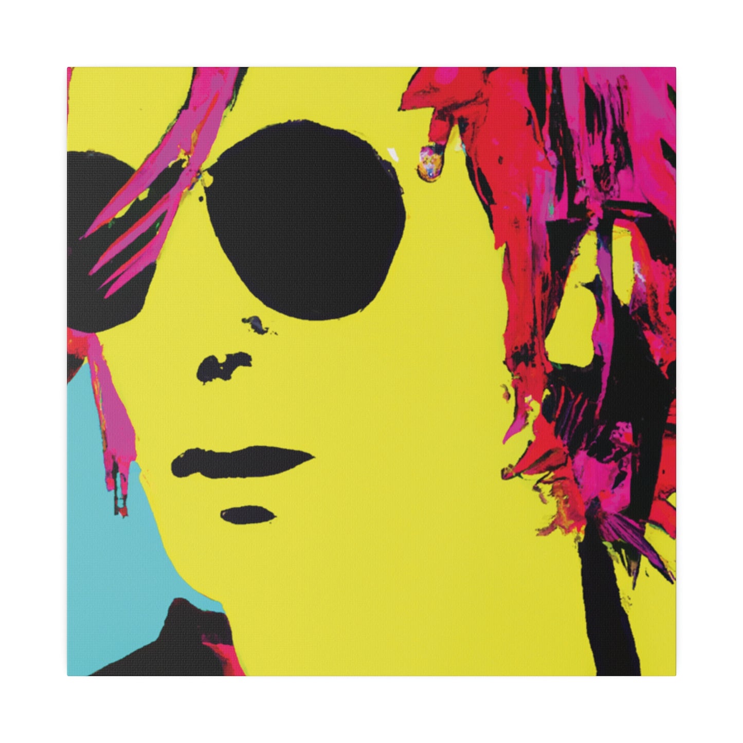4543A - Rockstar Painting Print | Face | Abstract | Poster | Home Decor | Wall Art | Music Art | Canvas