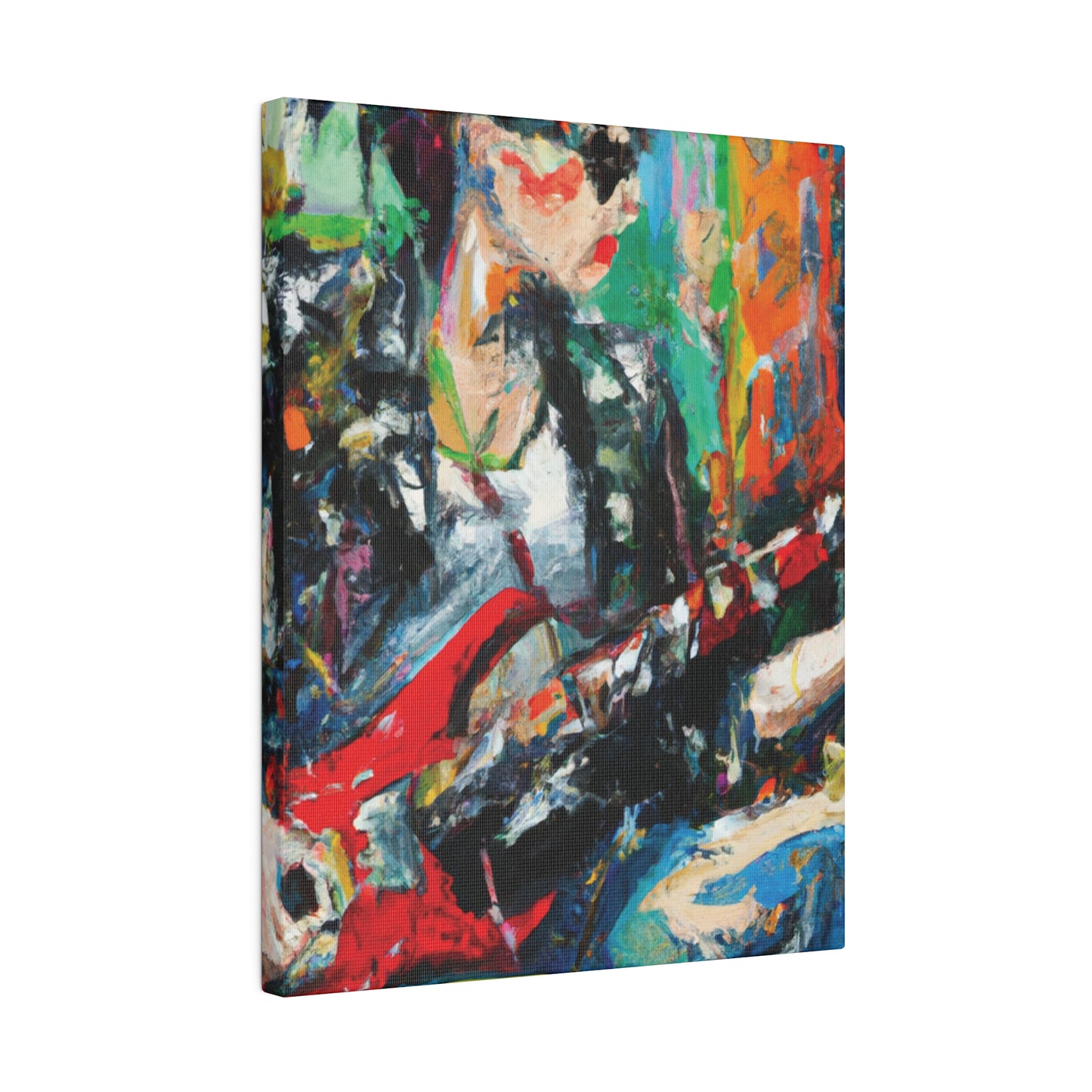 8390L - Rockstar Oil Painting Style Print | Poster | Home Decor | Wall Art | Music Art | Canvas