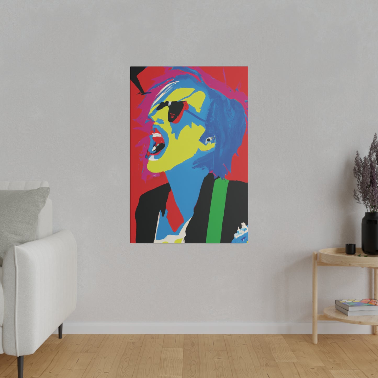 7805M - Rockstar Painting Print | Face | Abstract | Poster | Home Decor | Wall Art | Music Art | Canvas