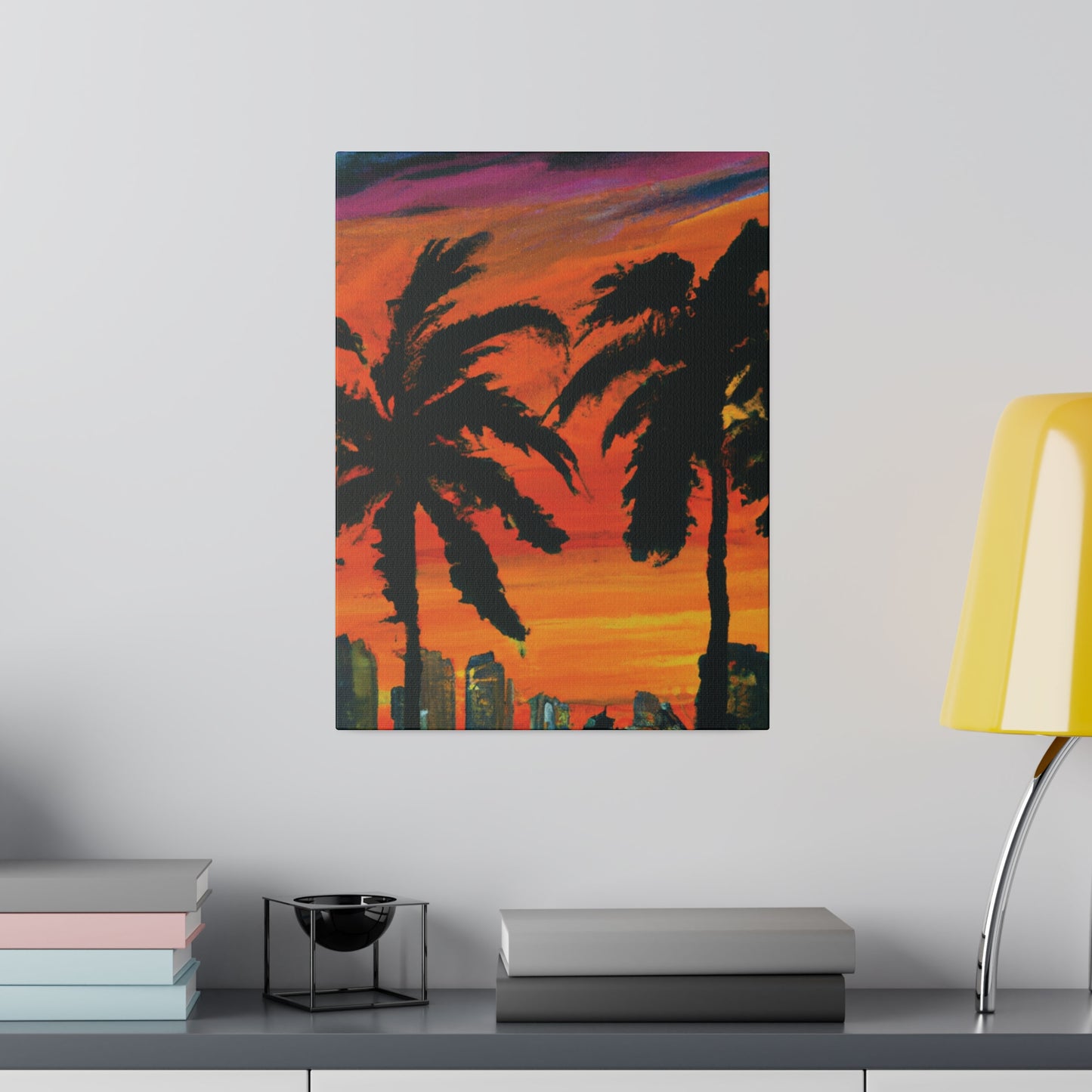 3294V - Miami Beach Sunset Painting Print | Miami | Beach | Sunset | Poster | Home Decor | Wall Art | Canvas