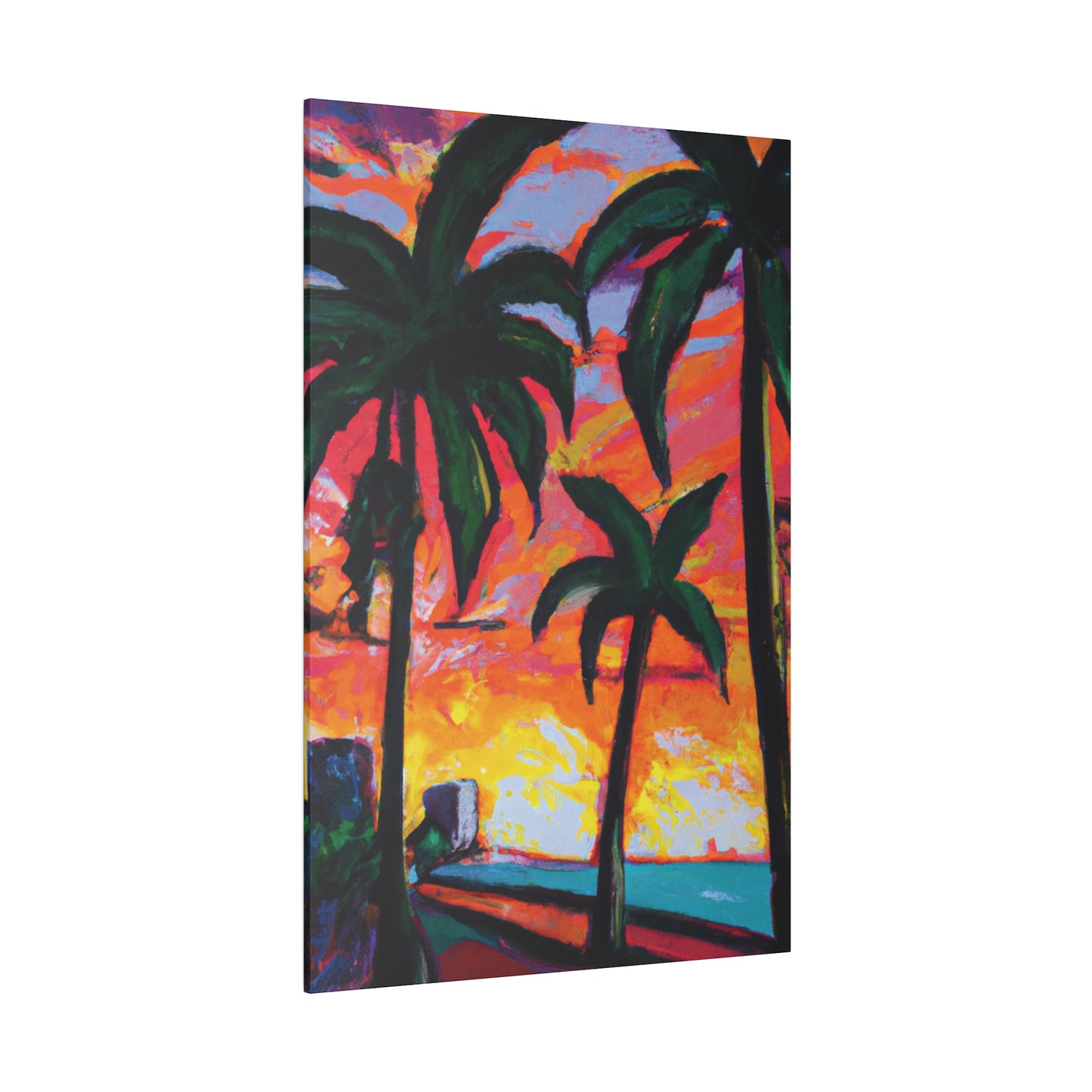 5471R - Miami Beach Sunset Painting Print | Miami | Beach | Sunset | Poster | Home Decor | Wall Art | Canvas