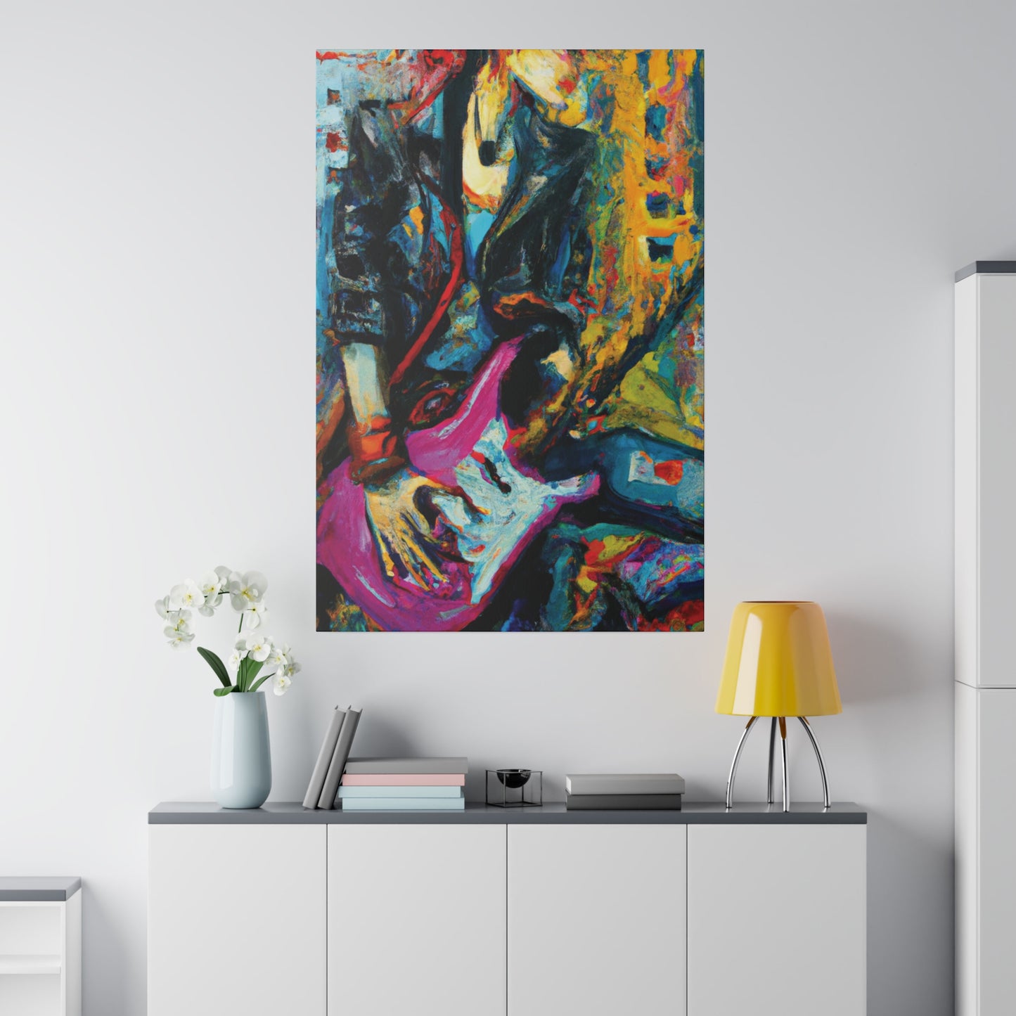 6873X - Rockstar Oil Painting Style Print | Poster | Home Decor | Wall Art | Music Art | Canvas