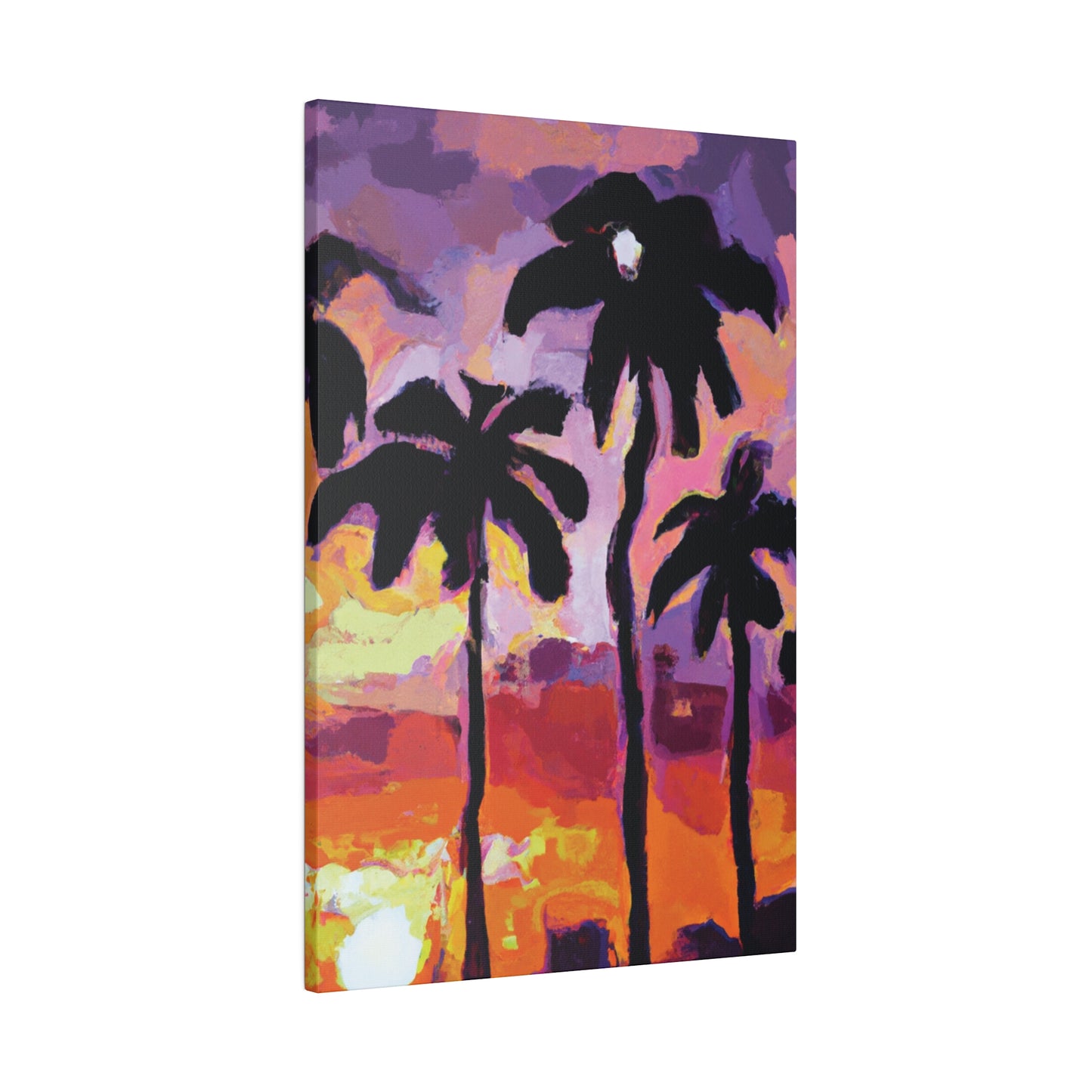 7449F - Miami Beach Sunset Painting Print | Miami | Beach | Sunset | Poster | Home Decor | Wall Art | Canvas