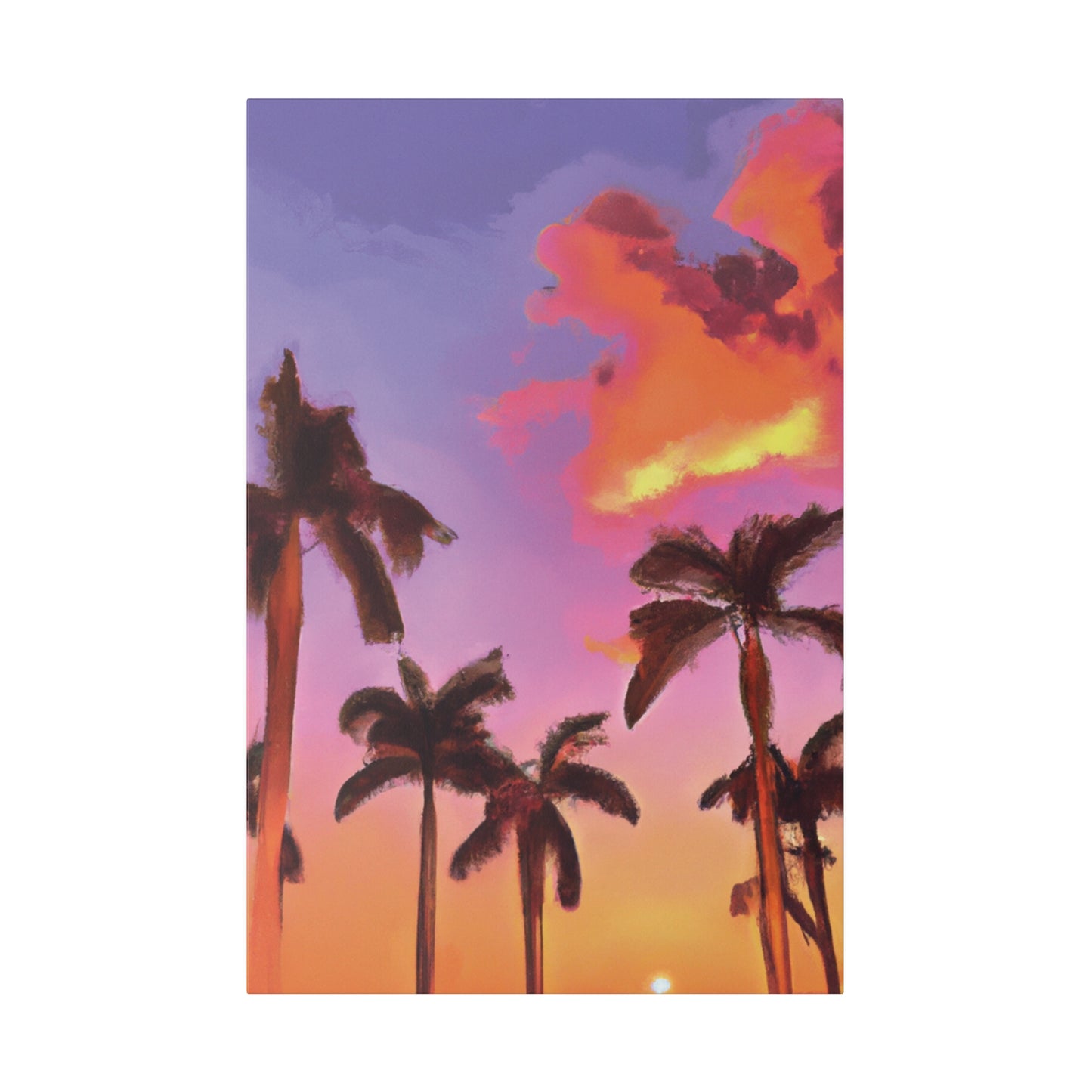 7518V - Miami Beach Sunset Painting Print | Miami | Beach | Sunset | Poster | Home Decor | Wall Art | Canvas