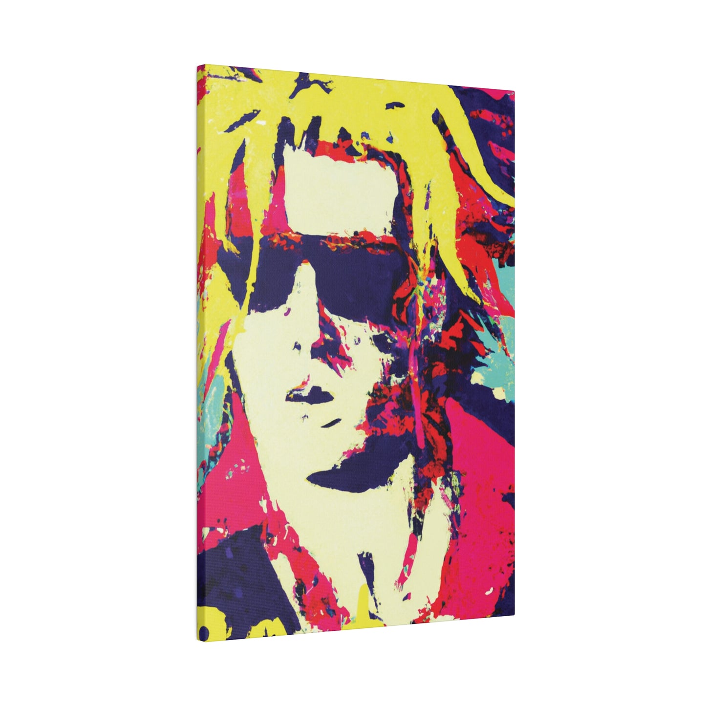 8674W - Rockstar Painting Print | Face | Abstract | Poster | Home Decor | Wall Art | Music Art | Canvas