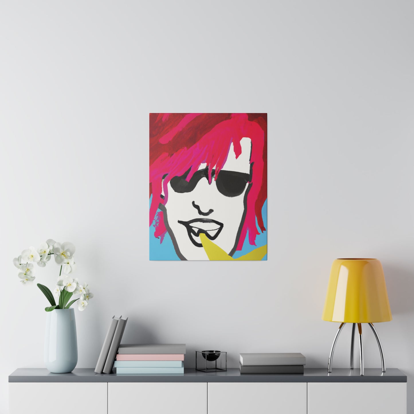 8342F - Rockstar Painting Print | Face | Abstract | Poster | Home Decor | Wall Art | Music Art | Canvas