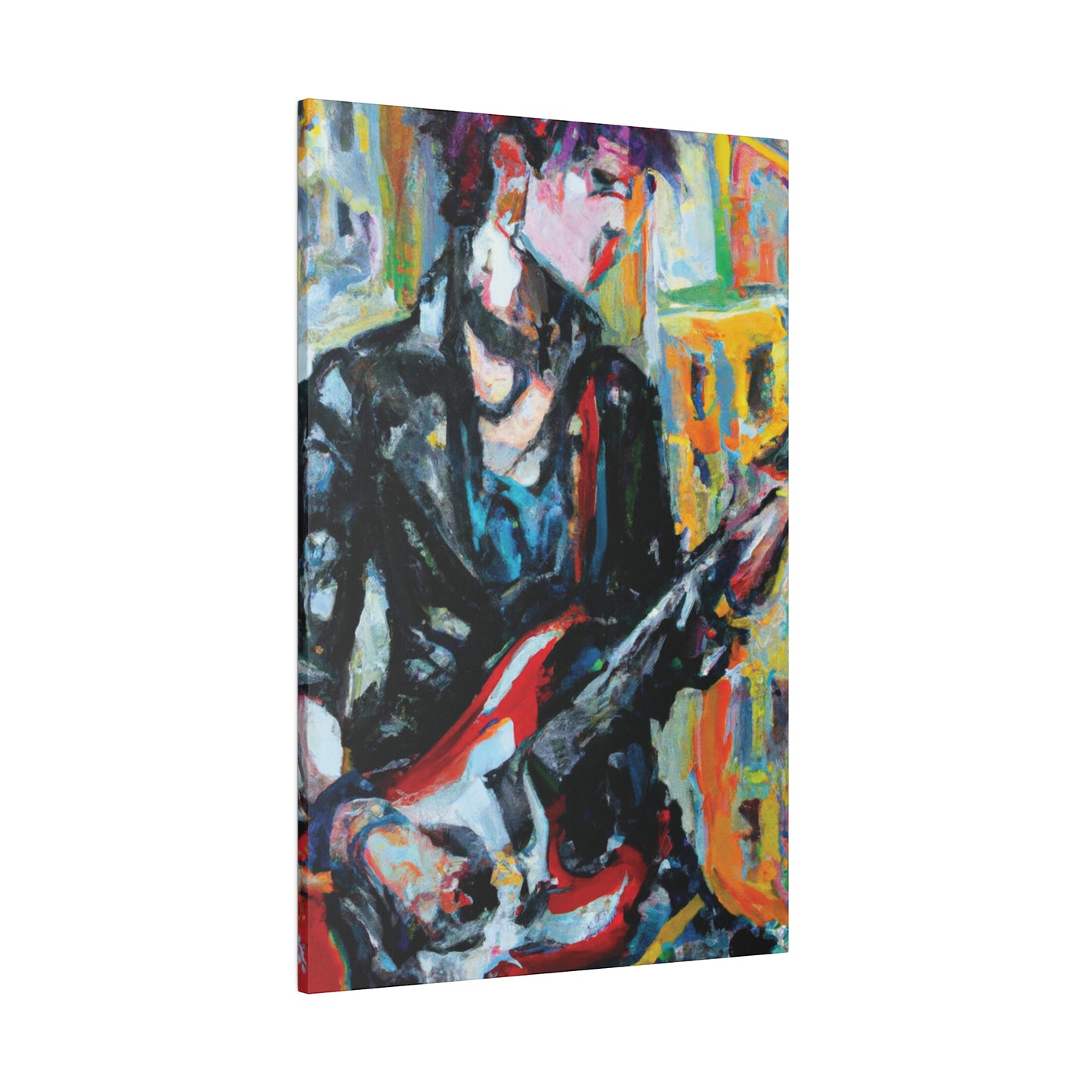 9646Q - Rockstar Oil Painting Style Print | Poster | Home Decor | Wall Art | Music Art | Canvas