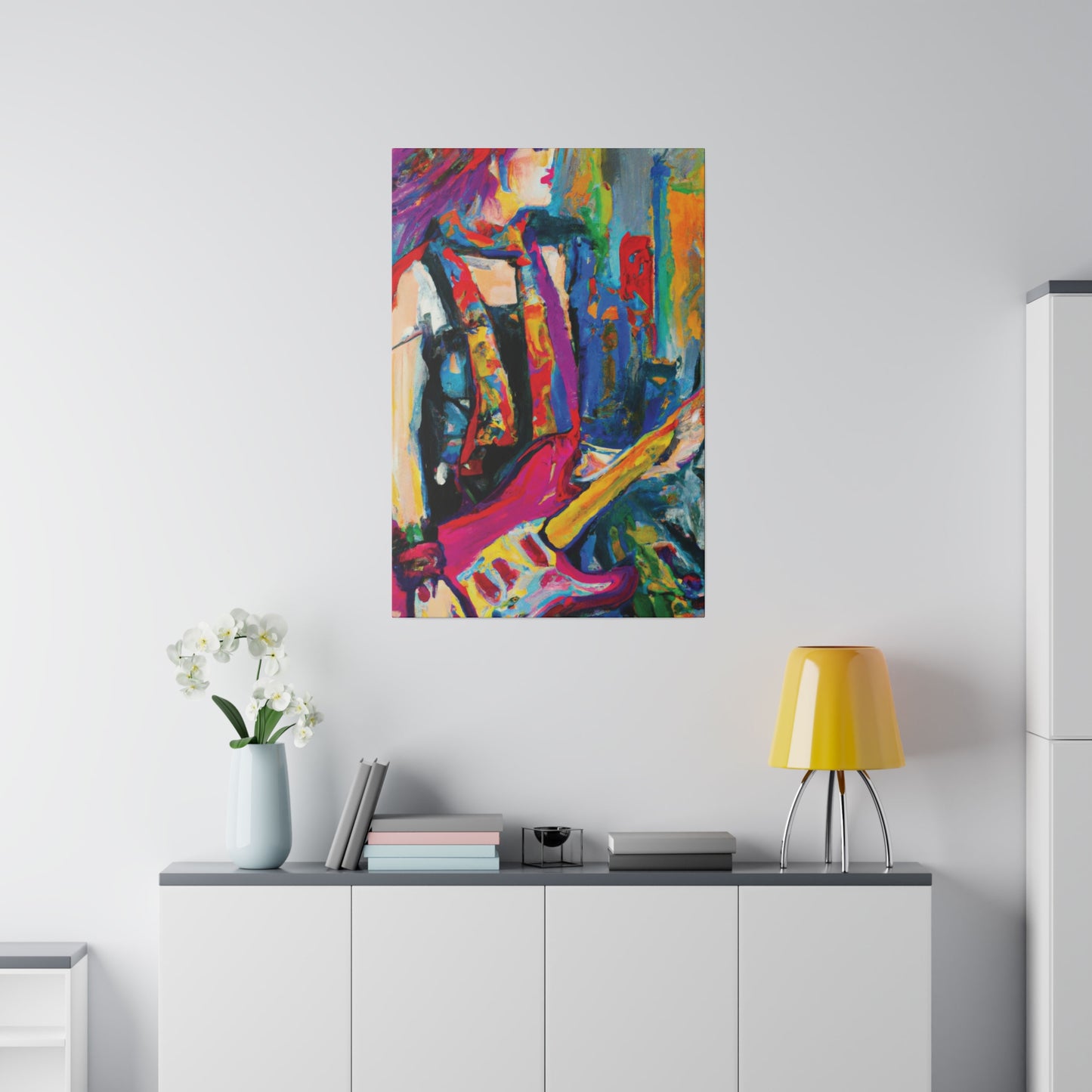 9798G - Rockstar Oil Painting Style Print | Poster | Home Decor | Wall Art | Music Art | Canvas