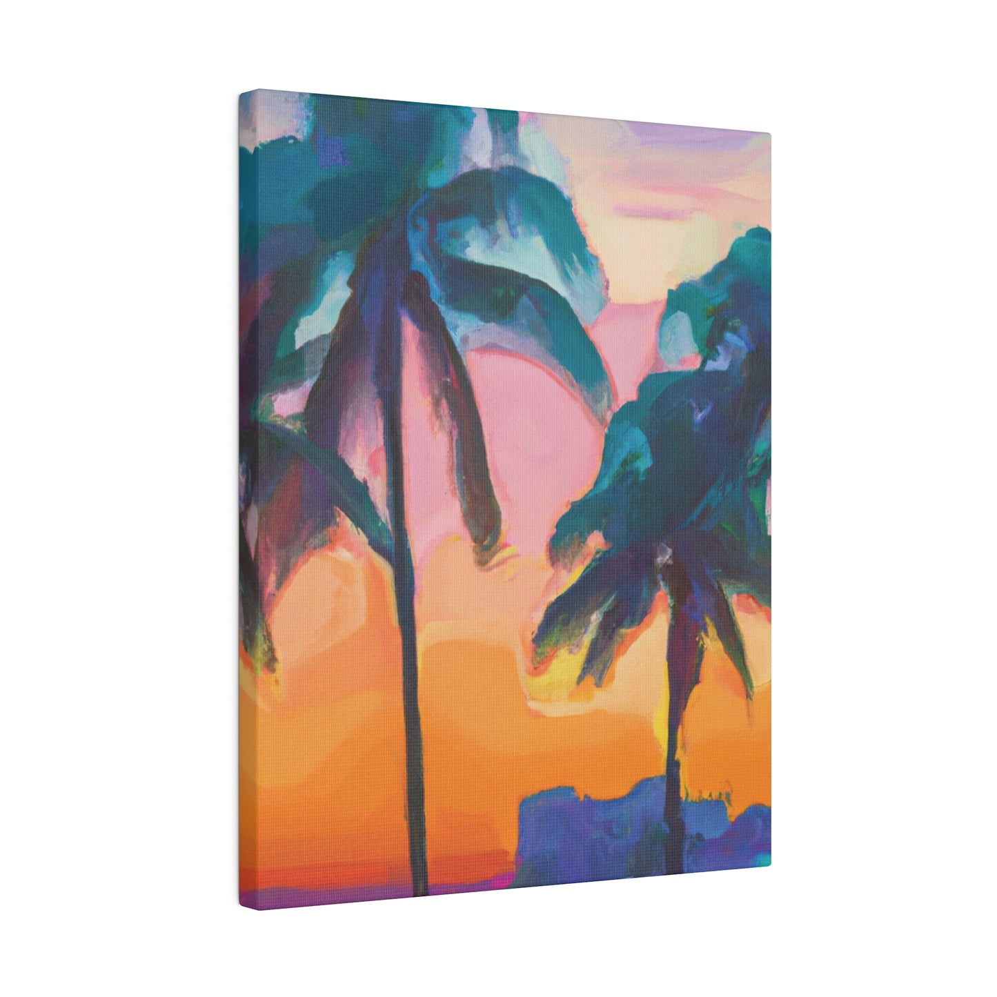 6494M - Miami Beach Sunset Painting Print | Miami | Beach | Sunset | Poster | Home Decor | Wall Art | Canvas