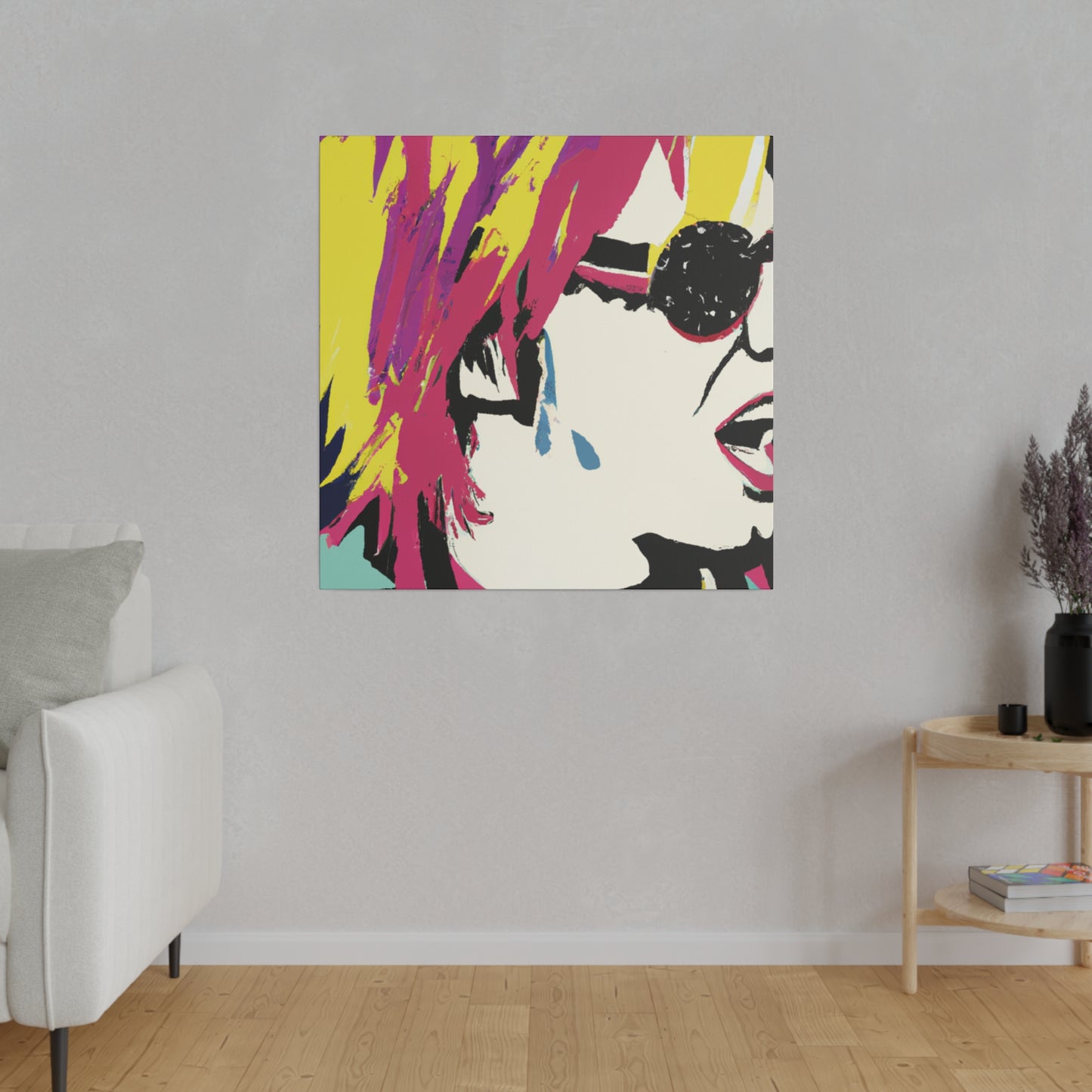 1794Z - Rockstar Painting Print | Face | Abstract | Poster | Home Decor | Wall Art | Music Art | Canvas