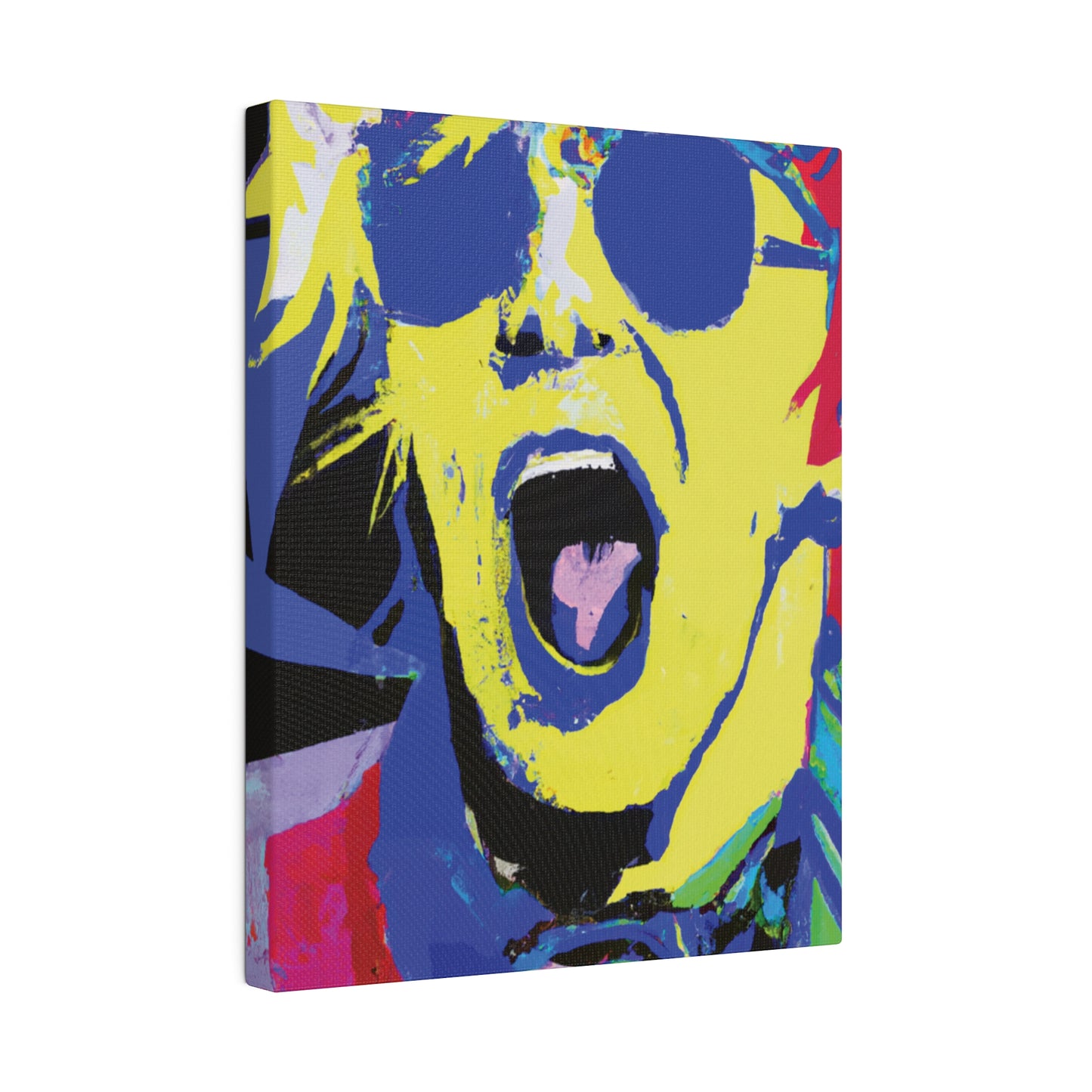7451T - Rockstar Painting Print | Face | Abstract | Poster | Home Decor | Wall Art | Music Art | Canvas