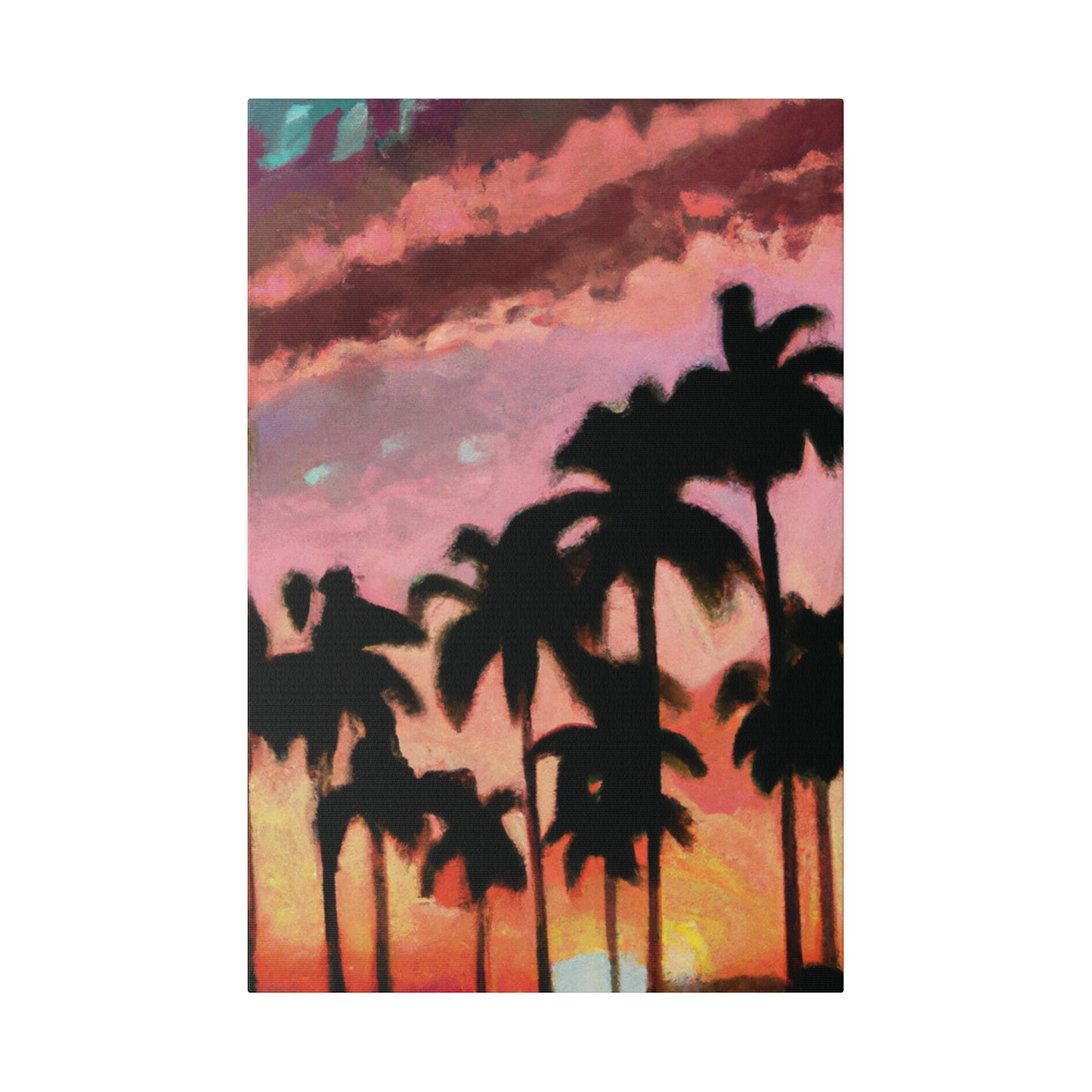 8559Q - Miami Beach Sunset Painting Print | Miami | Beach | Sunset | Poster | Home Decor | Wall Art | Canvas