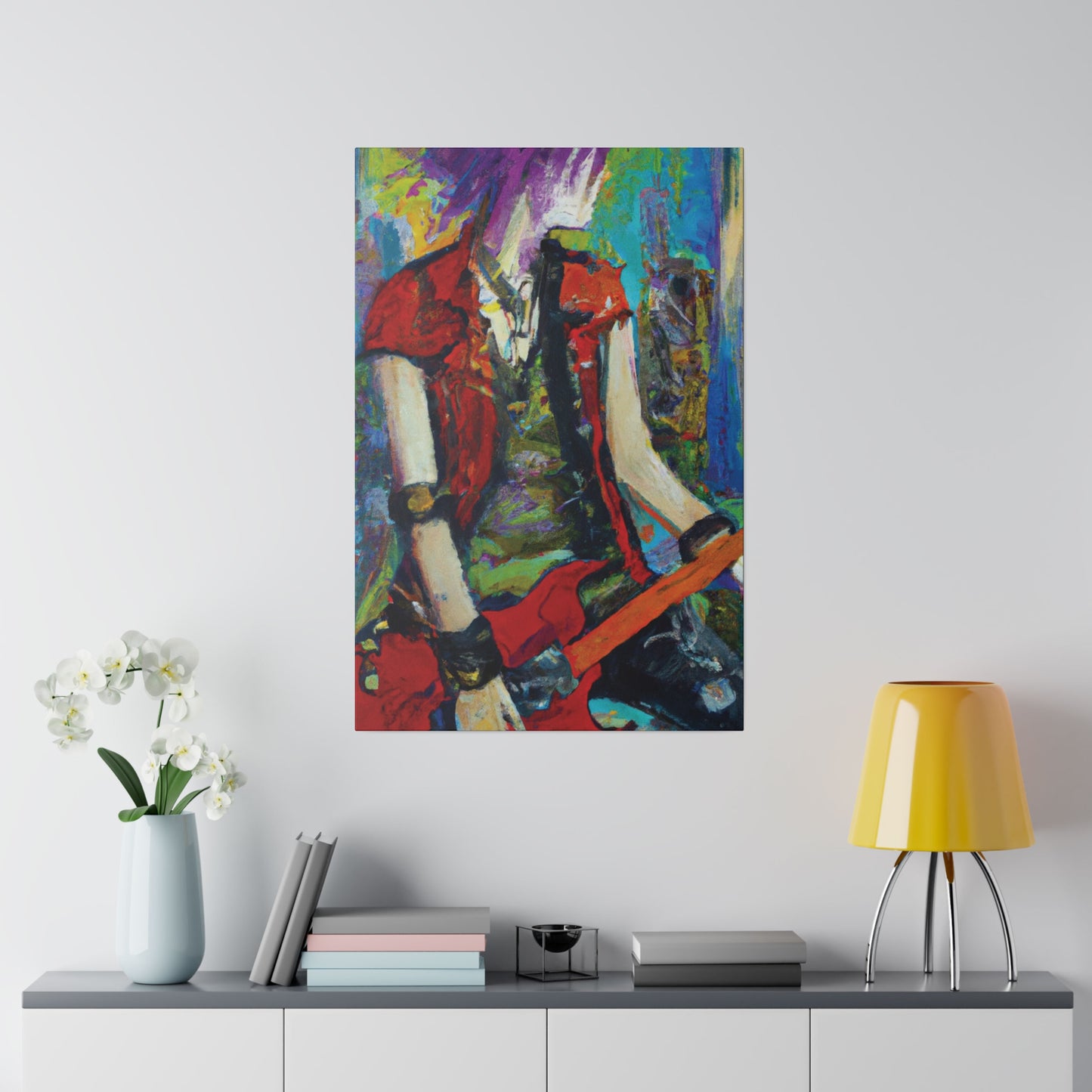 2205O - Rockstar Oil Painting Style Print | Poster | Home Decor | Wall Art | Music Art | Canvas