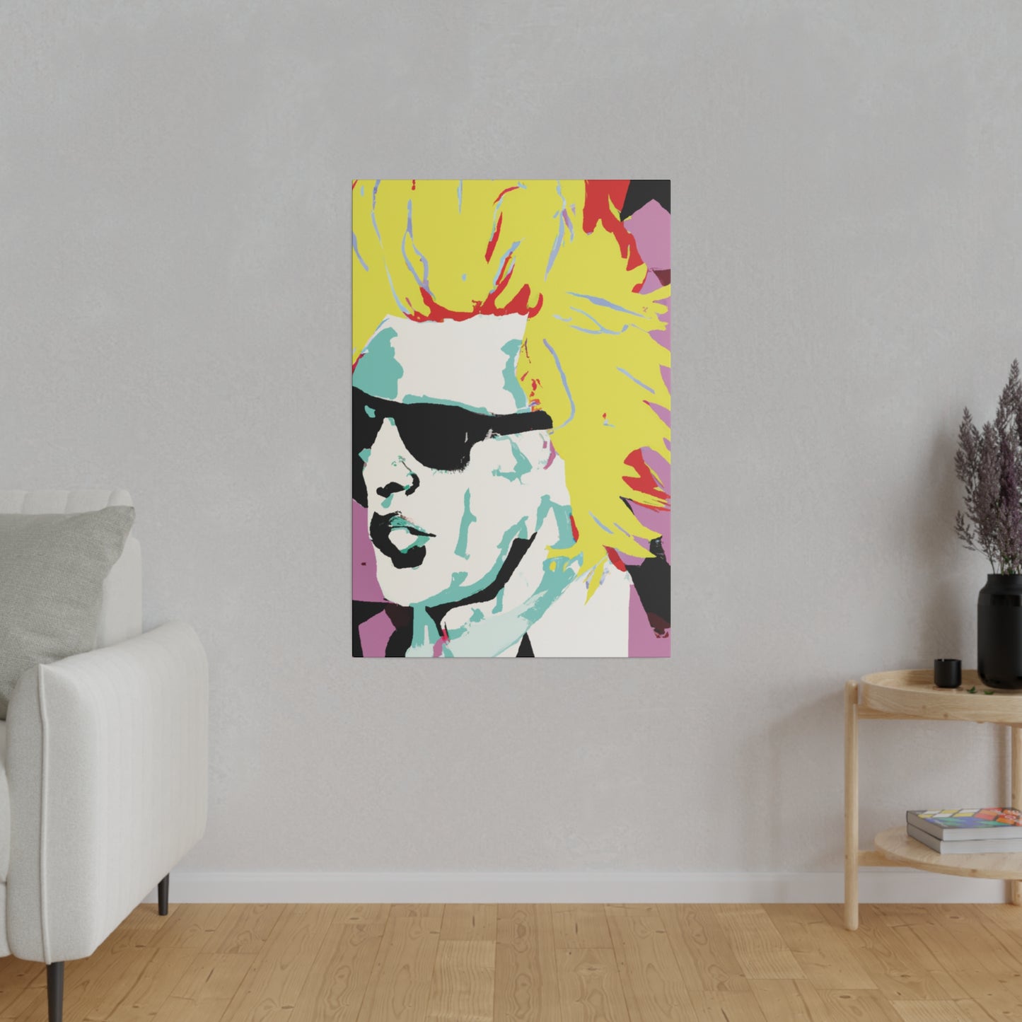 8282G - Rockstar Painting Print | Face | Abstract | Poster | Home Decor | Wall Art | Music Art | Canvas