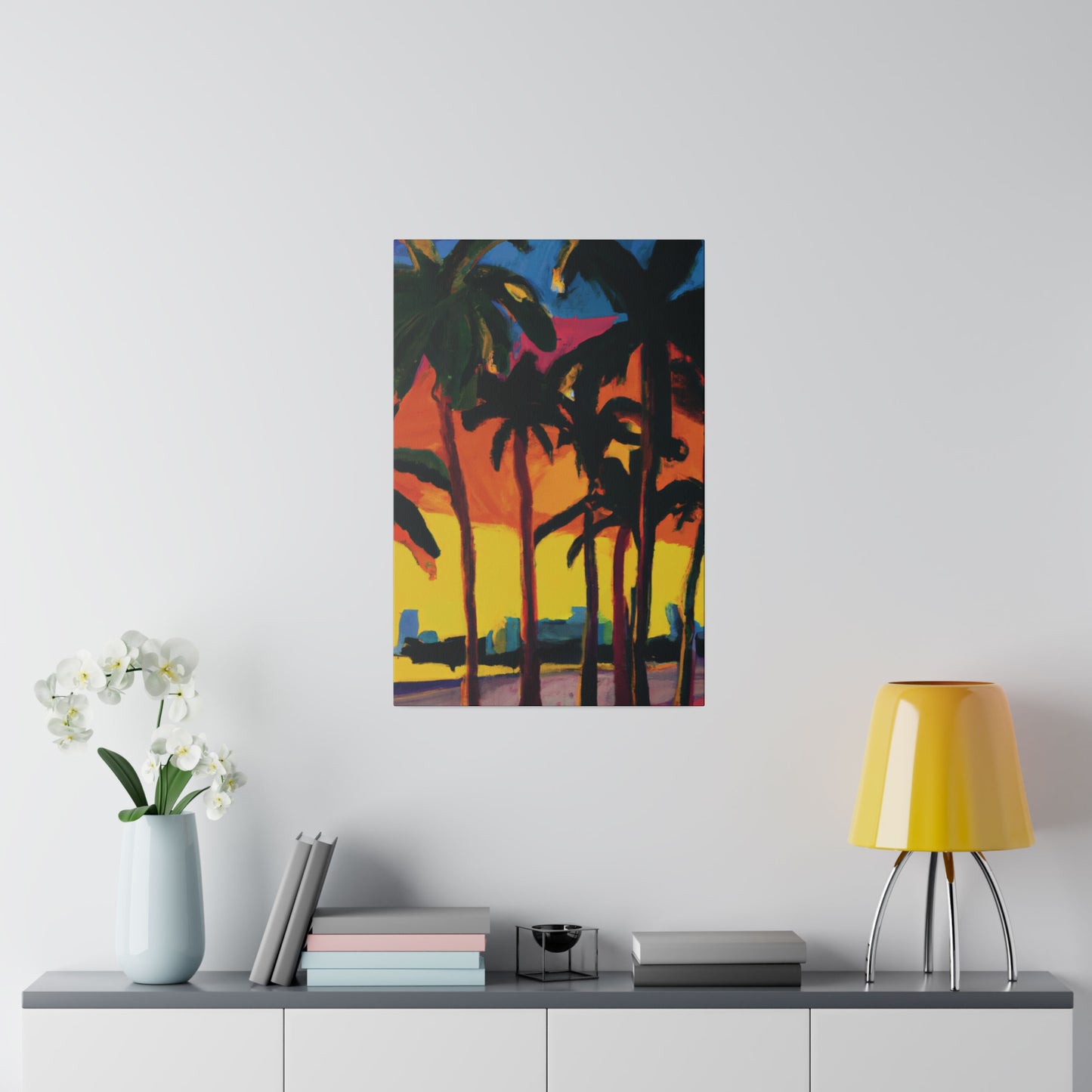 7398G - Miami Beach Sunset Painting Print | Miami | Beach | Sunset | Poster | Home Decor | Wall Art | Canvas