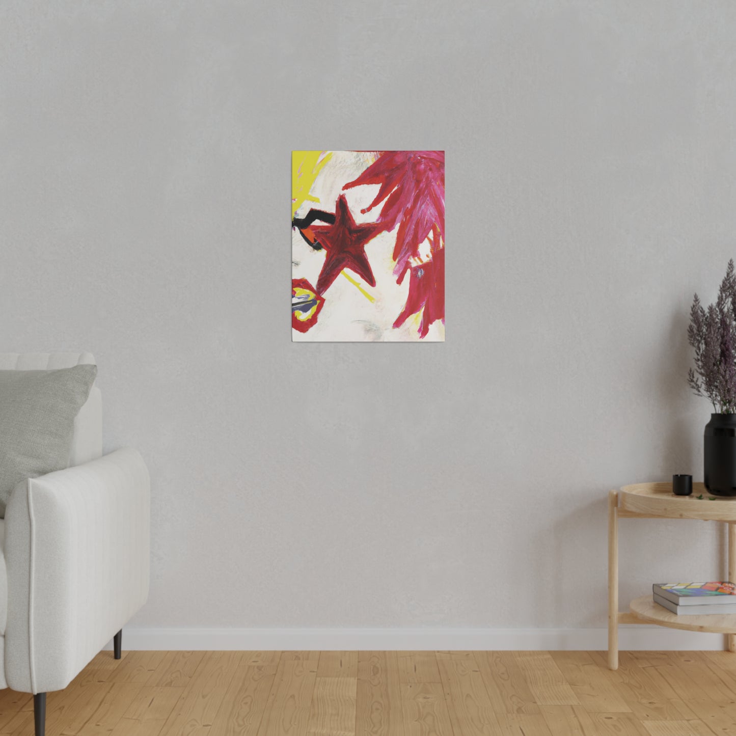 5967Z - Rockstar Painting Print | Face | Abstract | Poster | Home Decor | Wall Art | Music Art | Canvas