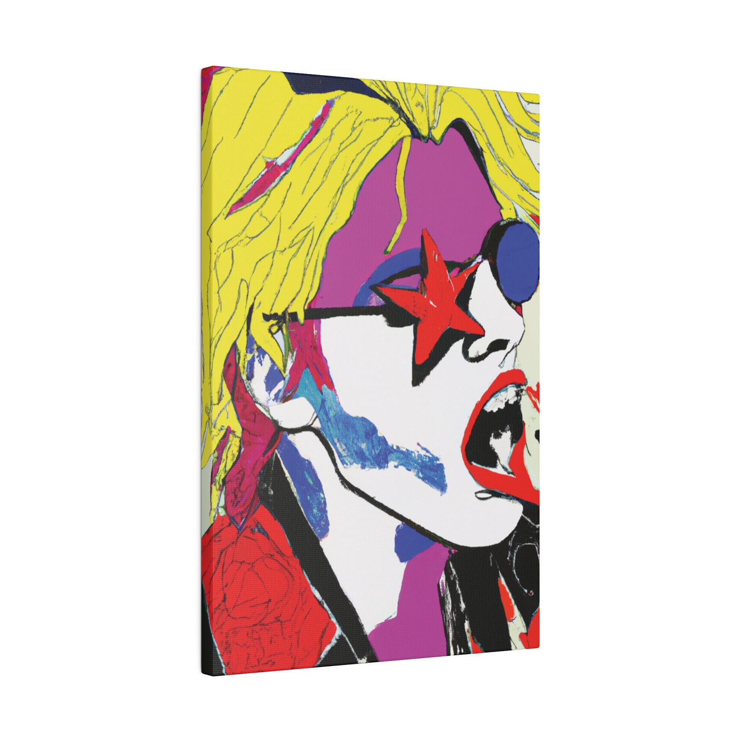 7531H - Rockstar Painting Print | Face | Abstract | Poster | Home Decor | Wall Art | Music Art | Canvas