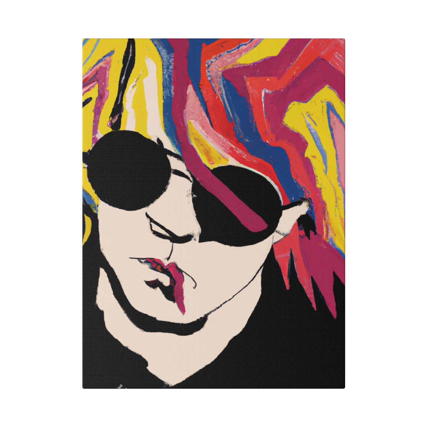 4112A - Rockstar Painting Print | Face | Abstract | Poster | Home Decor | Wall Art | Music Art | Canvas