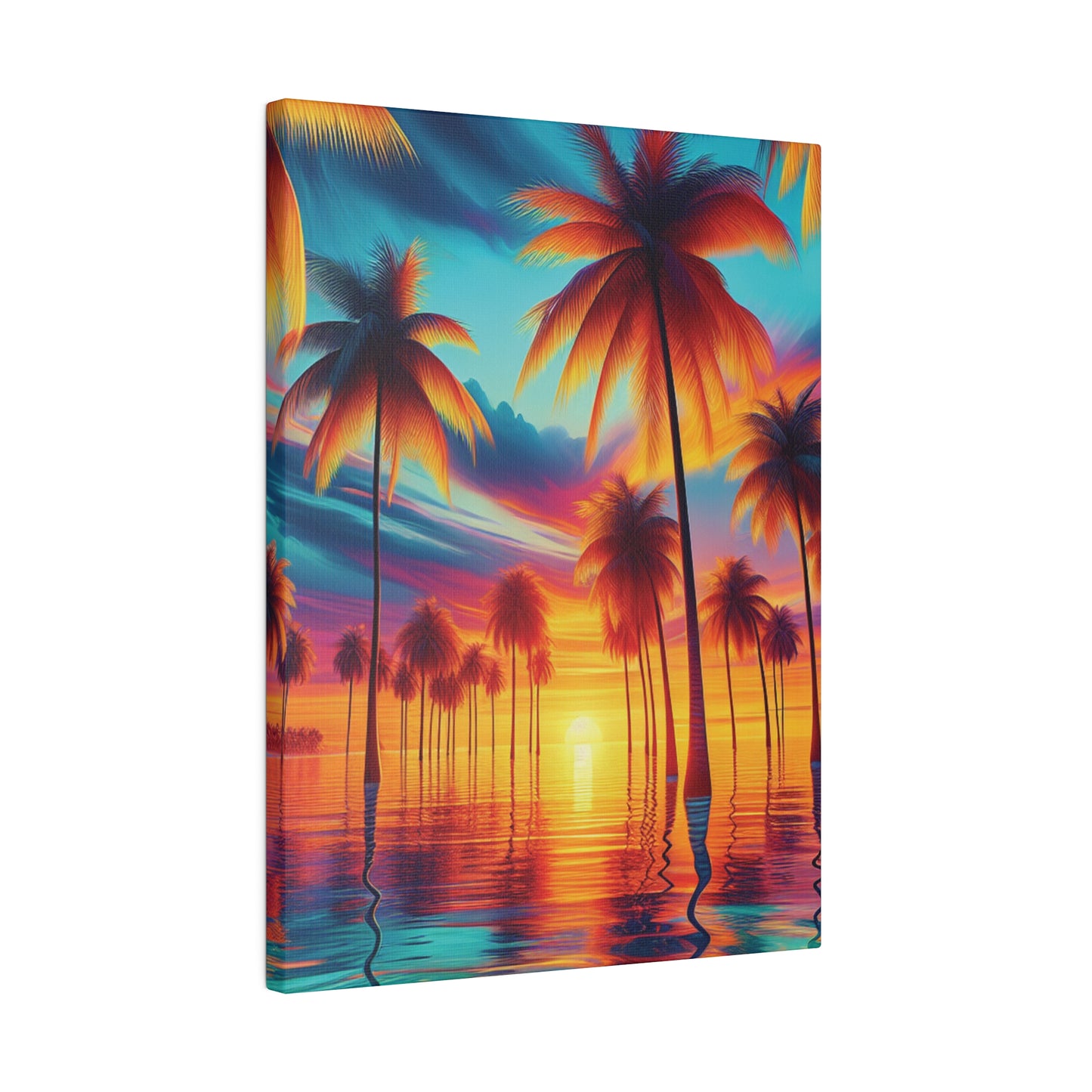 8235F - Miami Beach Sunset Painting Print | Miami | Beach | Sunset | Poster | Home Decor | Wall Art | Canvas