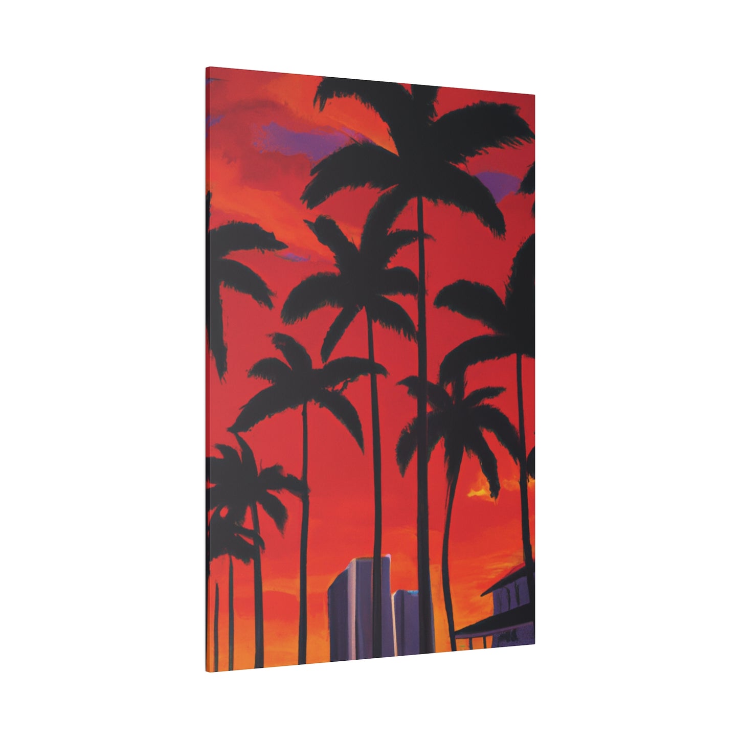 7261M - Miami Beach Sunset Painting Print | Miami | Beach | Sunset | Poster | Home Decor | Wall Art | Canvas