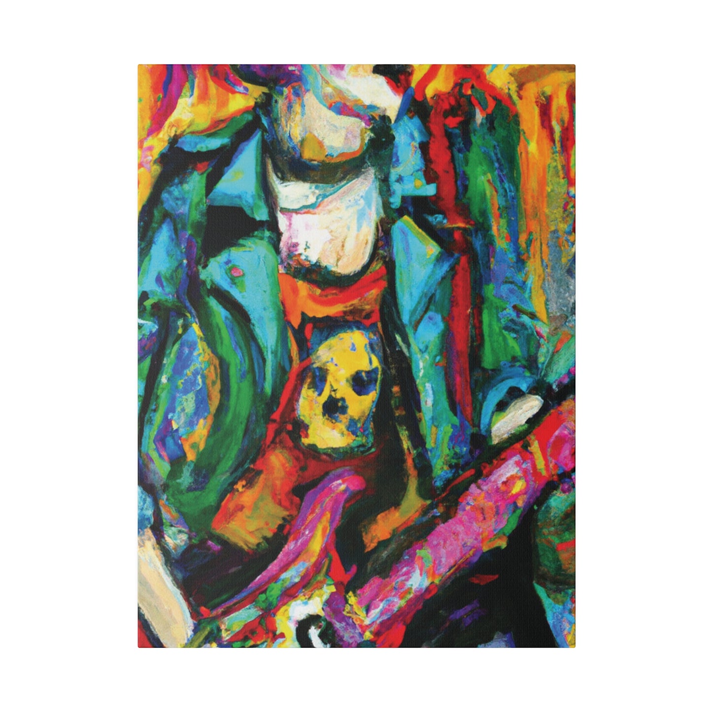 3118K - Rockstar Oil Painting Style Print | Poster | Home Decor | Wall Art | Music Art | Canvas