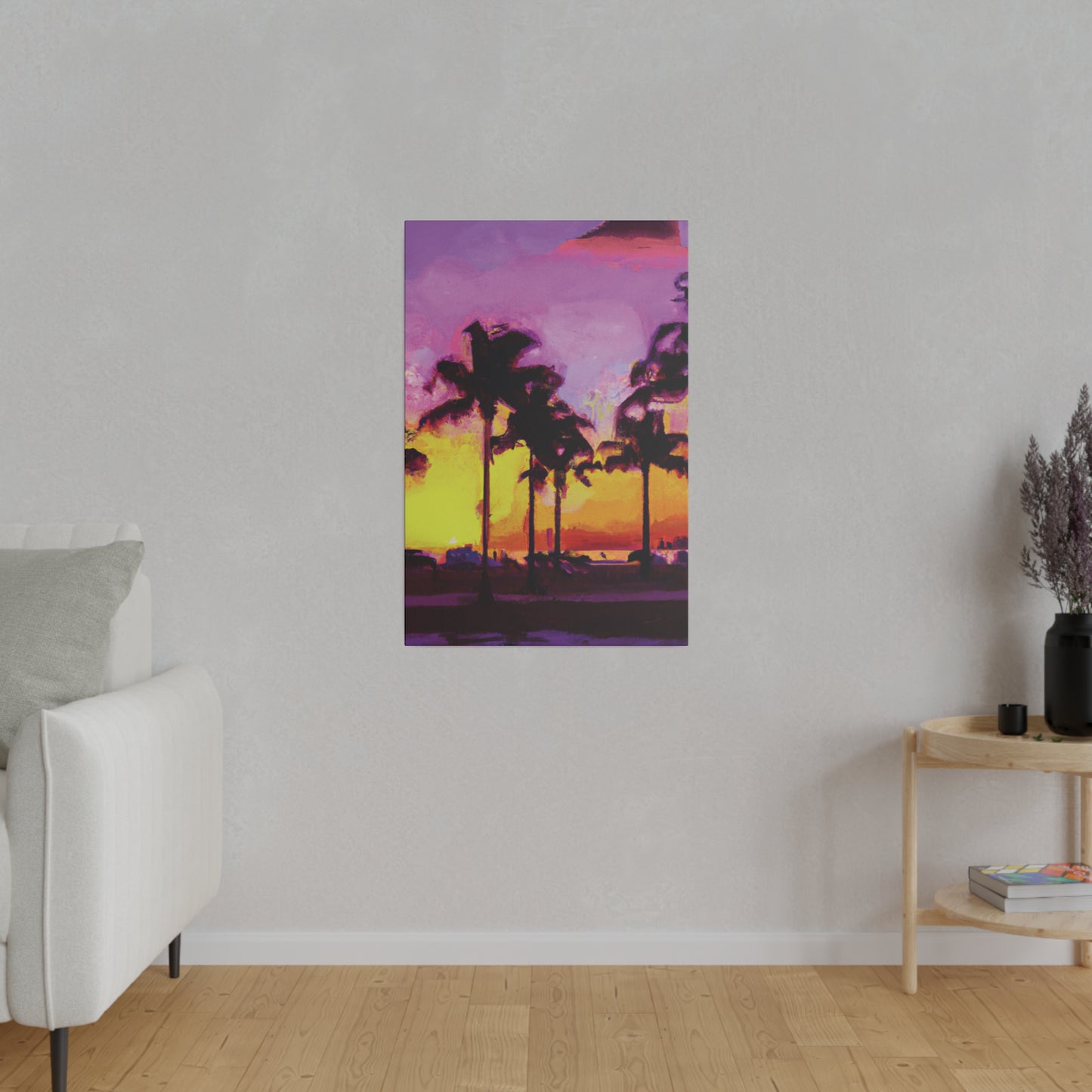 3958L - Miami Beach Sunset Painting Print | Miami | Beach | Sunset | Poster | Home Decor | Wall Art | Canvas