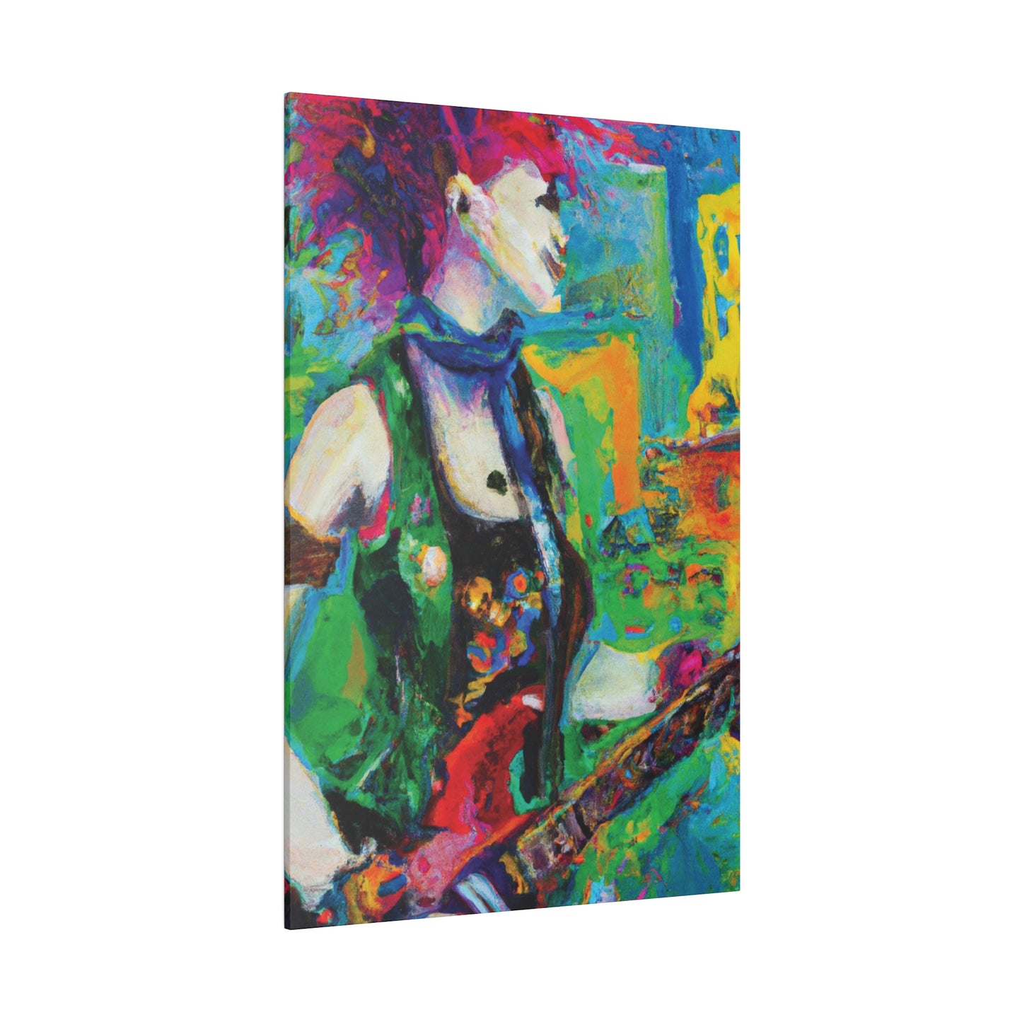 3467C - Rockstar Oil Painting Style Print | Poster | Home Decor | Wall Art | Music Art | Canvas